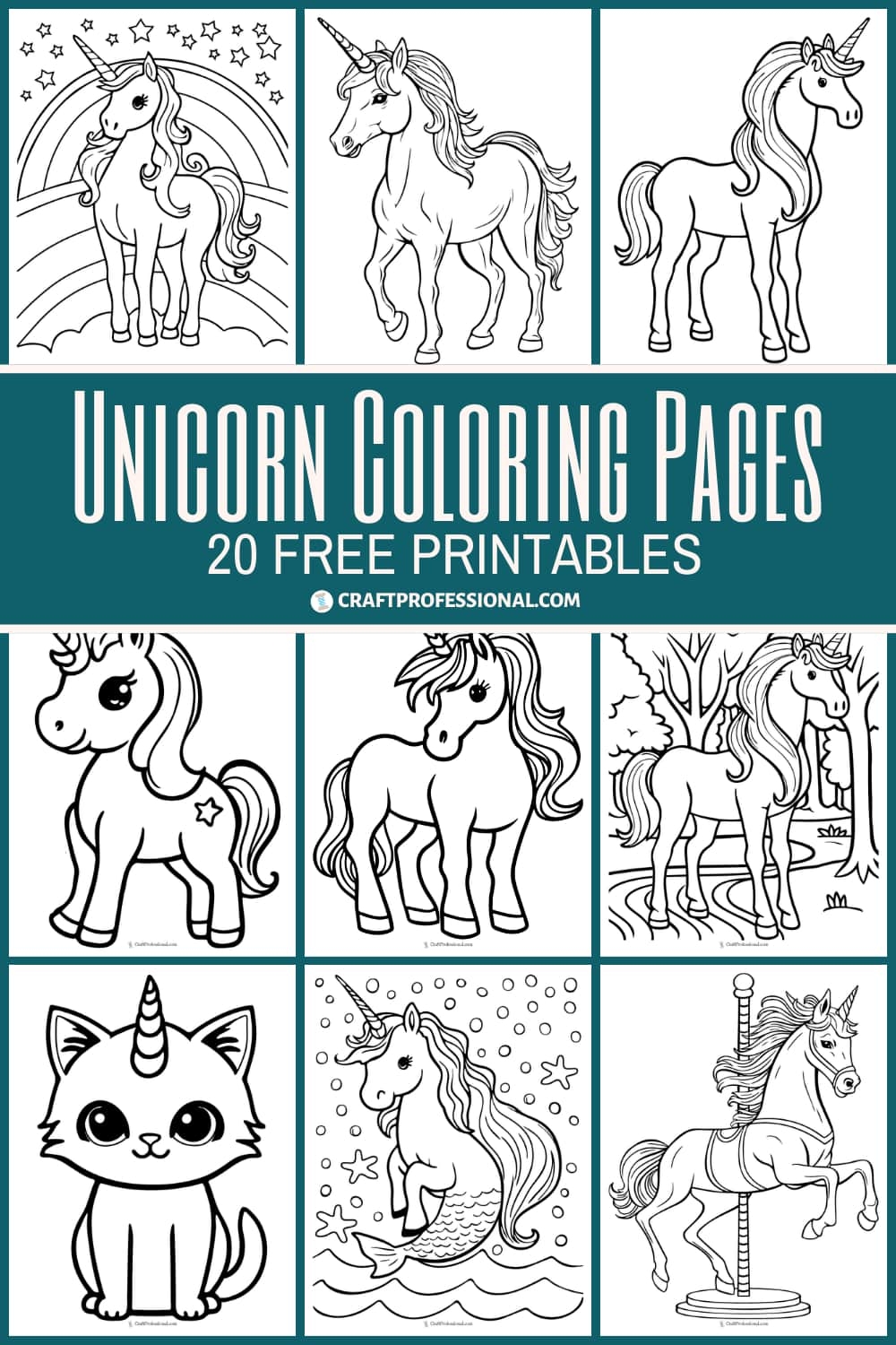 20 Unicorn Coloring Pages Magical Free Printables For Kids U0026 Adults