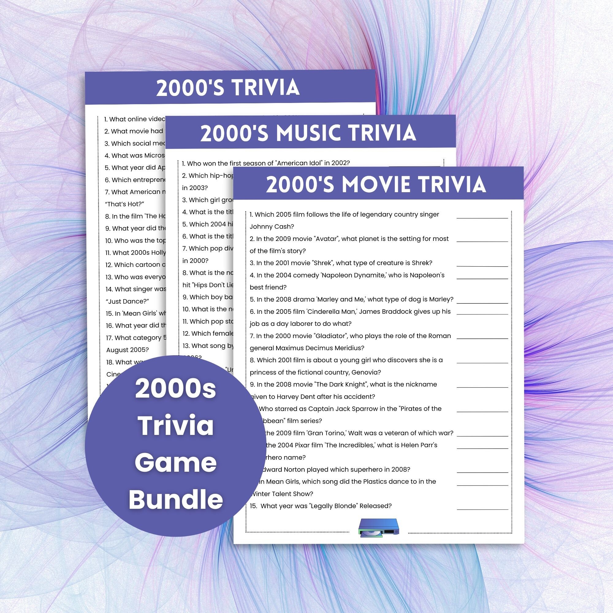 2000 s music trivia questions and answers printable