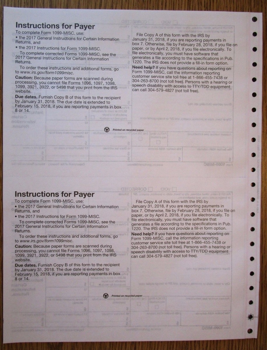 printable 1099 misc form 2017 printable 1099 misc form 2017