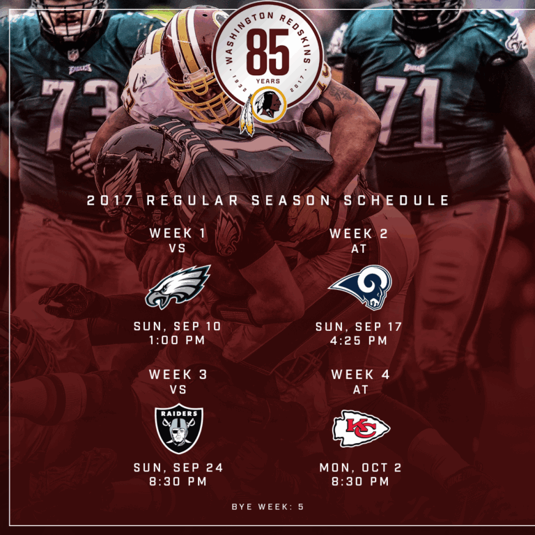 2017 Redskins Schedule Release Behance