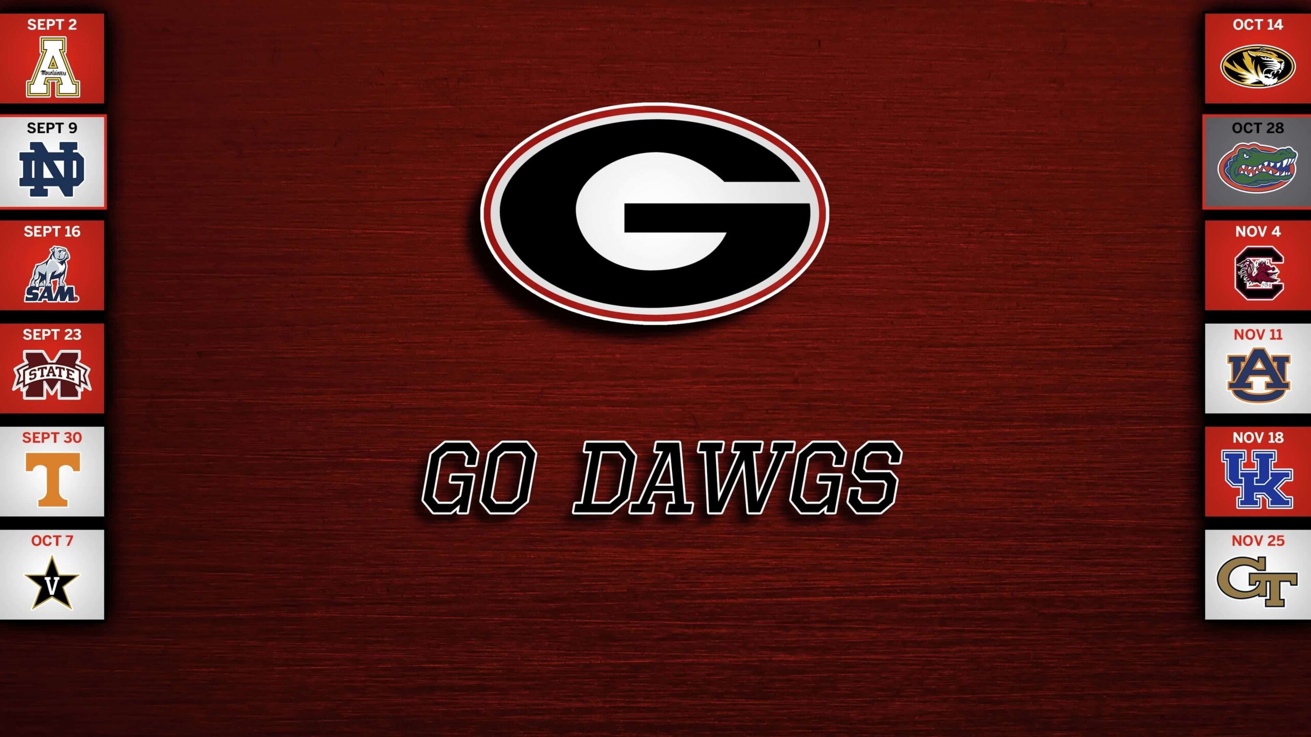 2017 UGA Football Schedule Posters