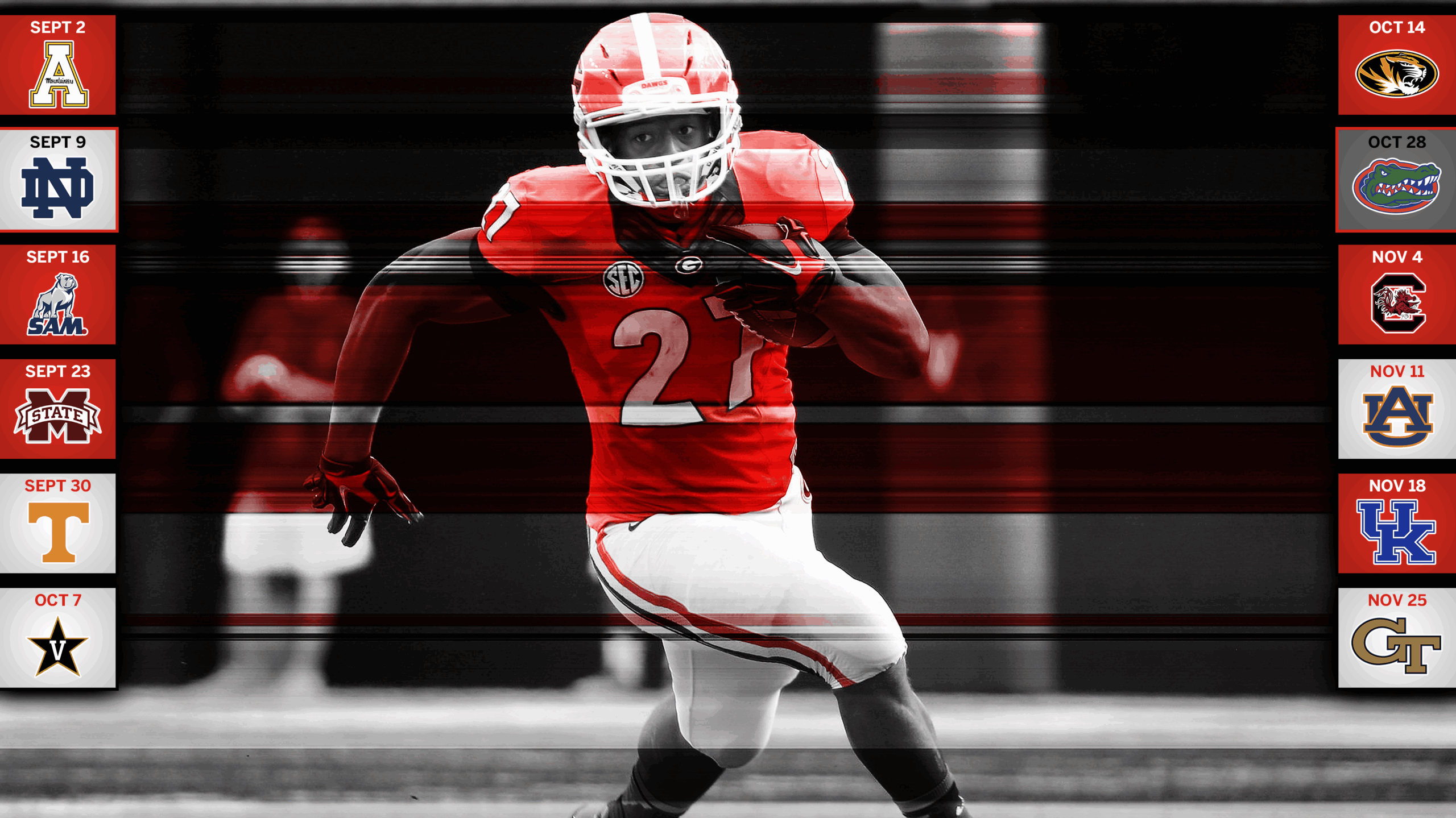 2017 UGA Football Schedule Posters