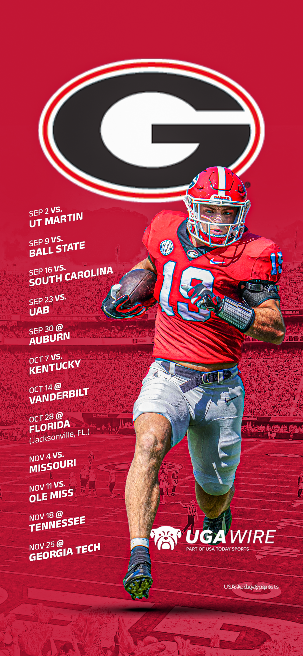 2017 UGA Football Schedule Posters Worksheets Library