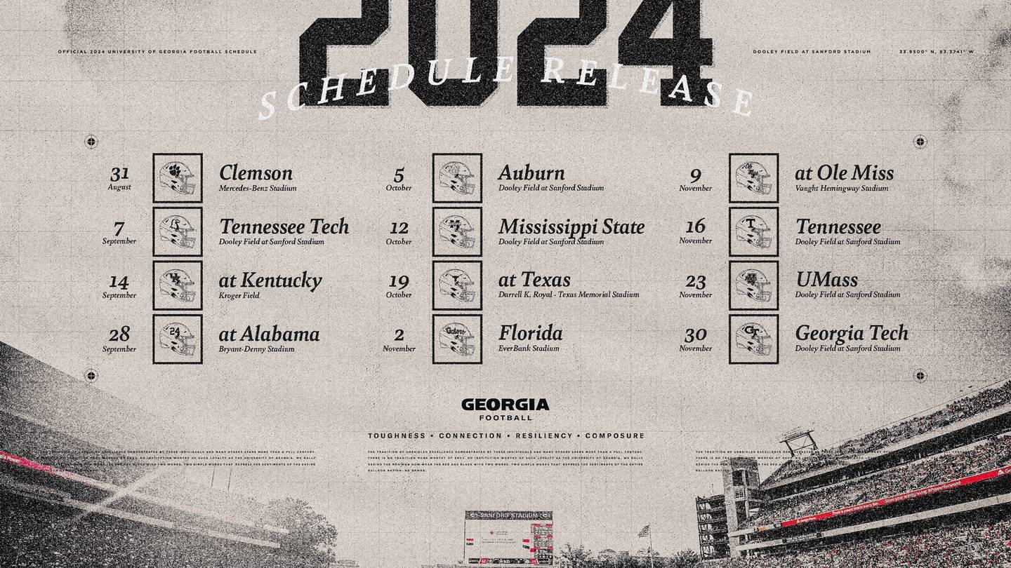 2017 UGA Football Schedule Posters Worksheets Library