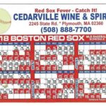 2018 Boston Red Sox Calendar Schedule Magnet Cedarville Wine U0026 Spirits 48 EBay