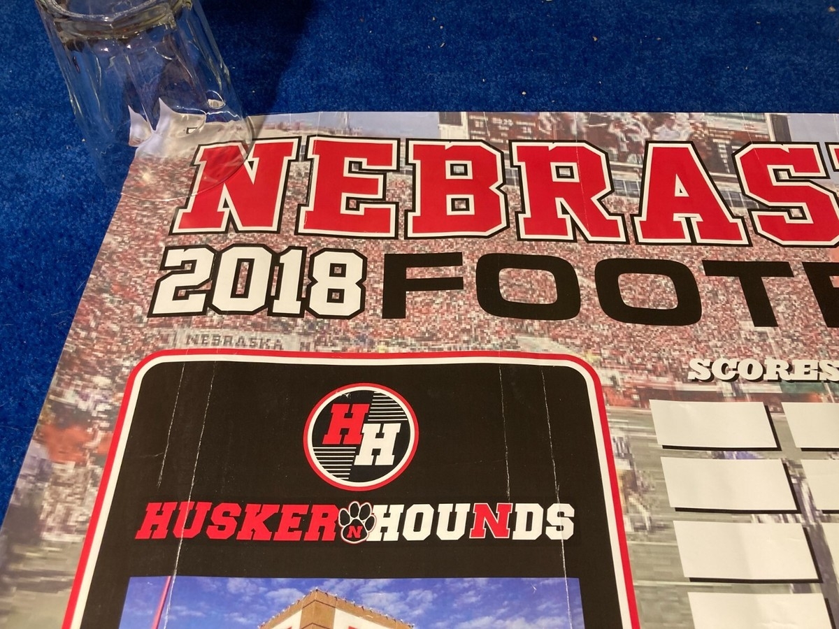 2018 Nebraska Football Schedule Poster 
