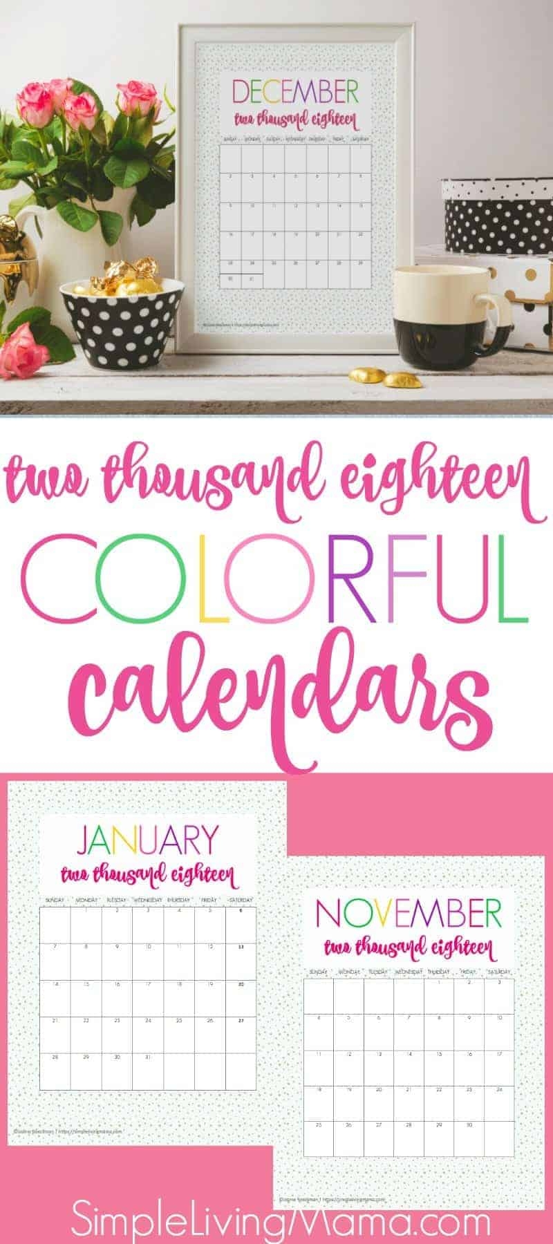 free printable monthly planner 2018