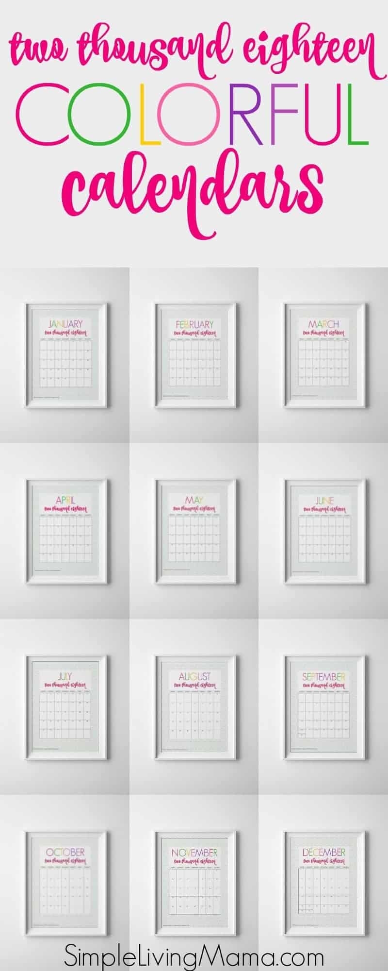 2018 monthly planner printable
