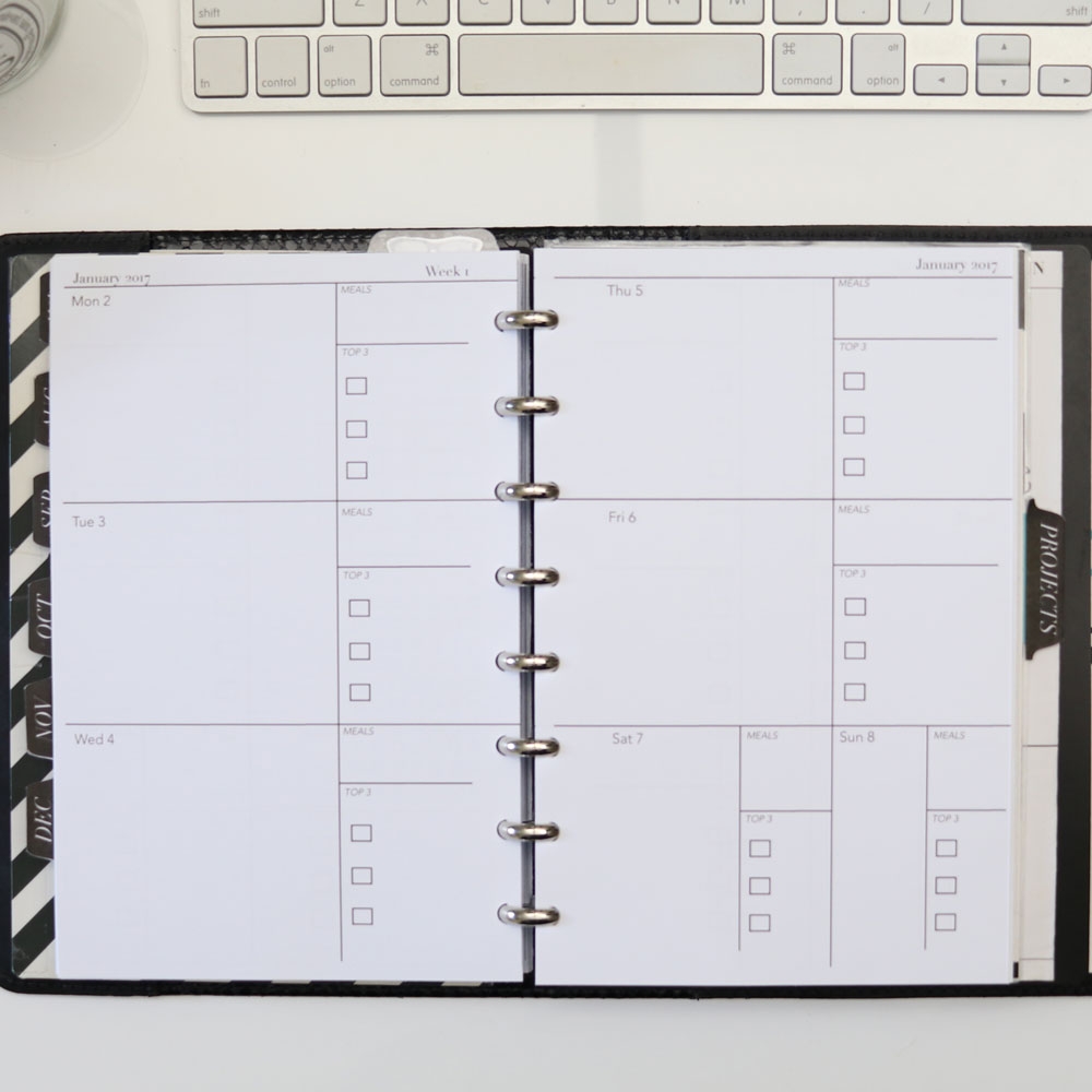 2018 weekly planner printable