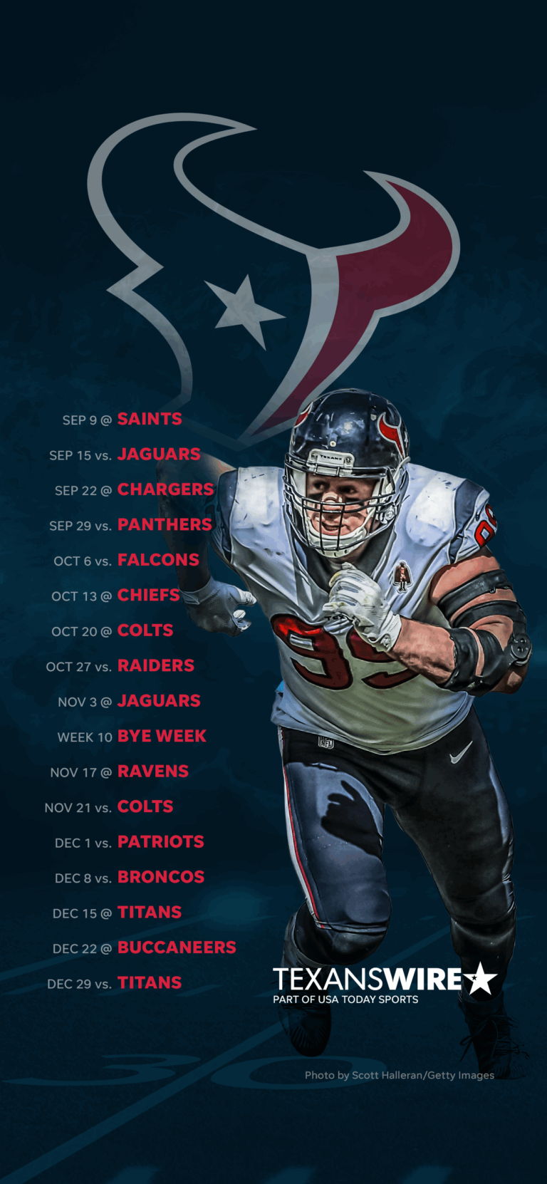 2019 Houston Texans Schedule Downloadable Wallpaper