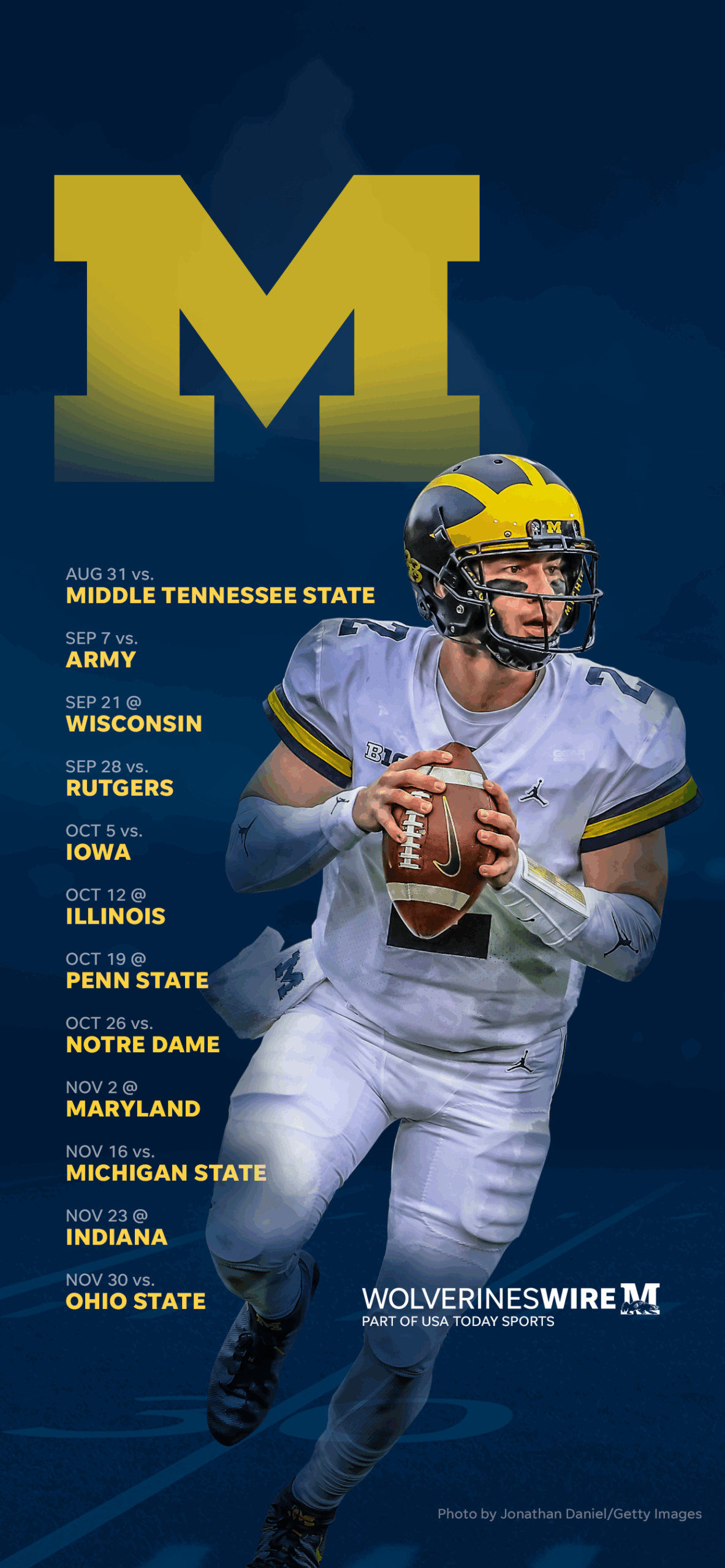 2019 Michigan Wolverines Football Schedule Downloadable Wallpaper