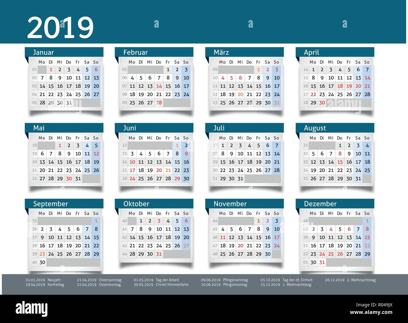 2019 Pocket Calendar Hi res Stock Photography And Images Alamy