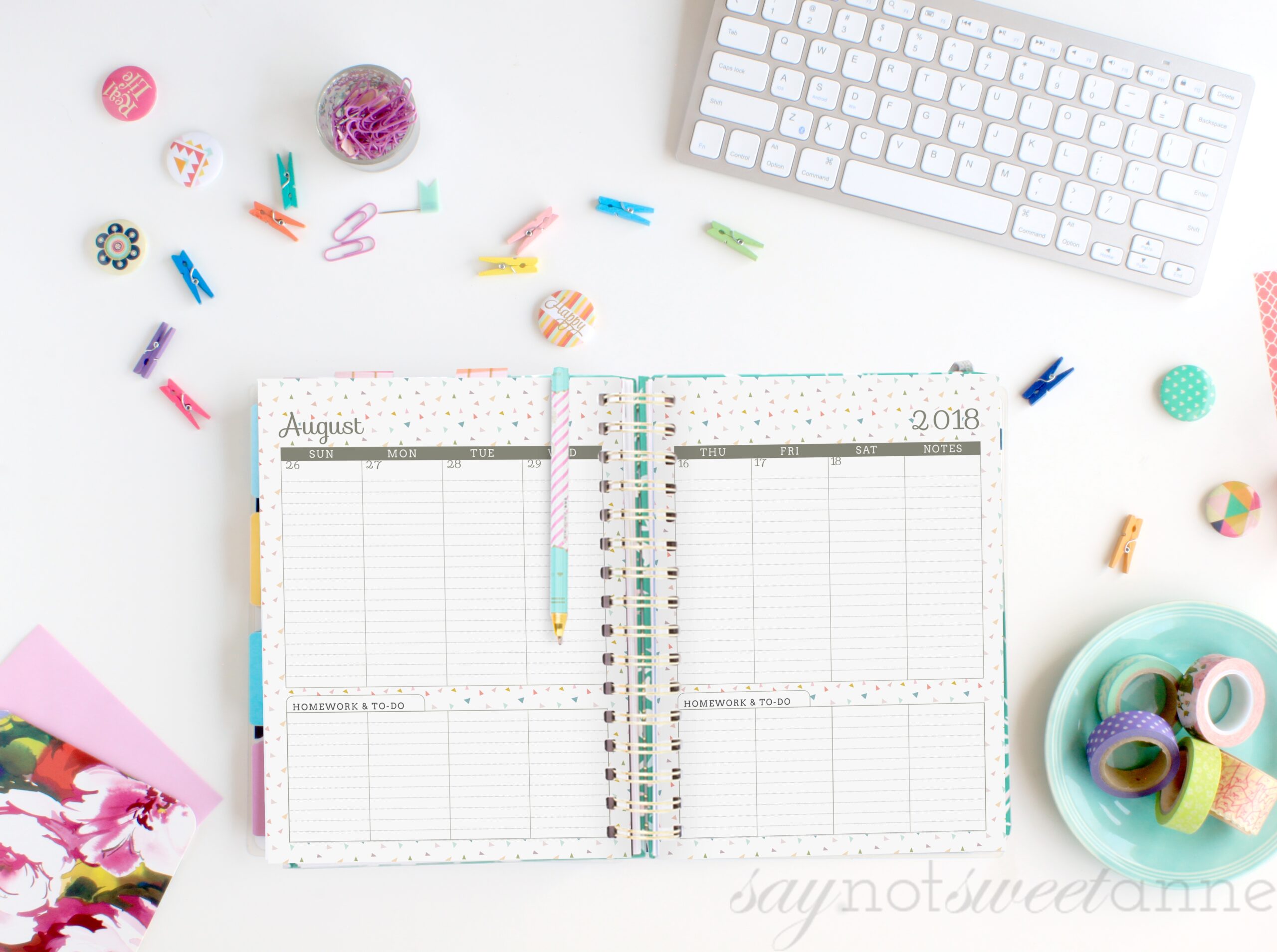 2019 Printable Planners Sweet Anne Designs