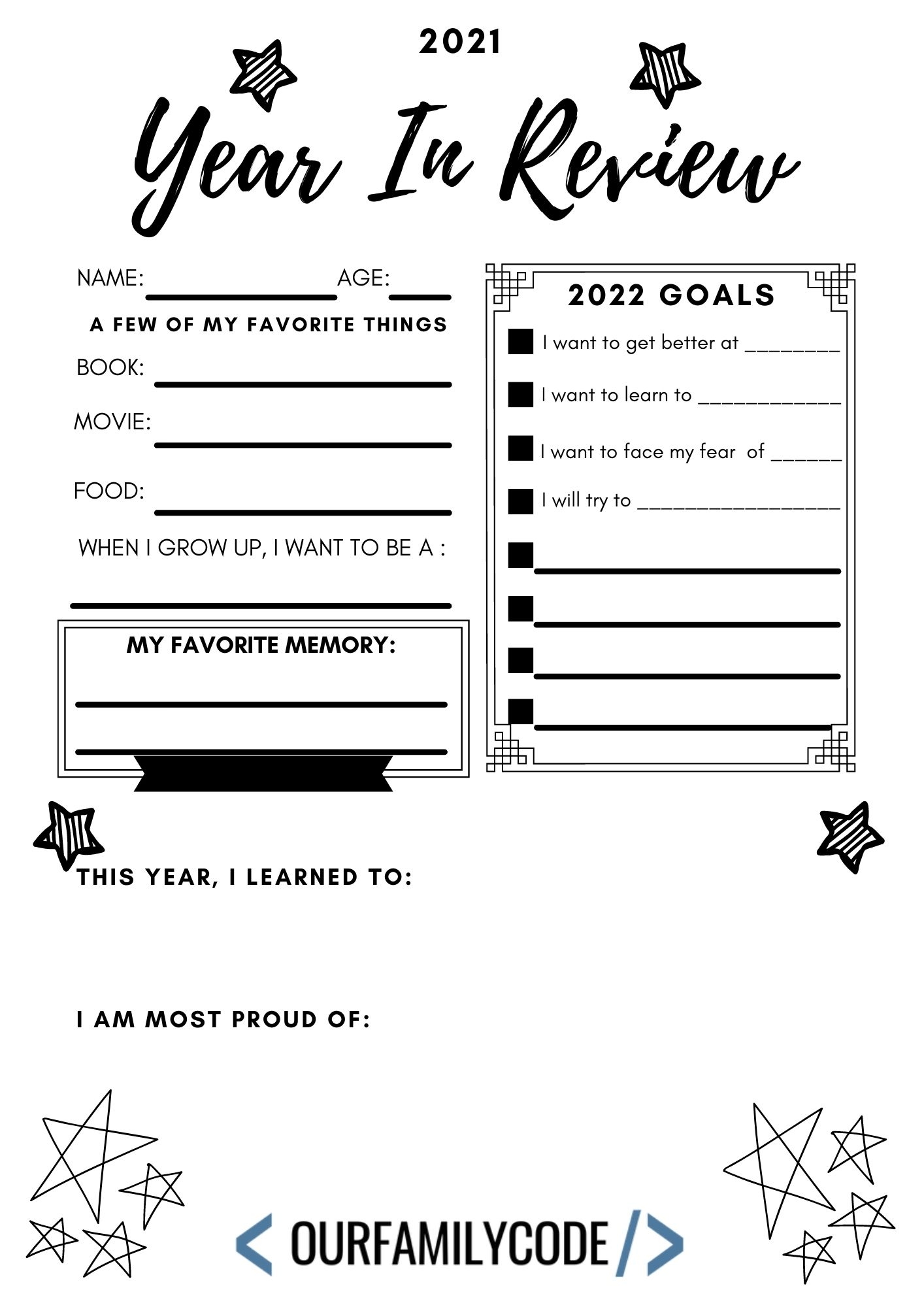 new year s worksheets printable