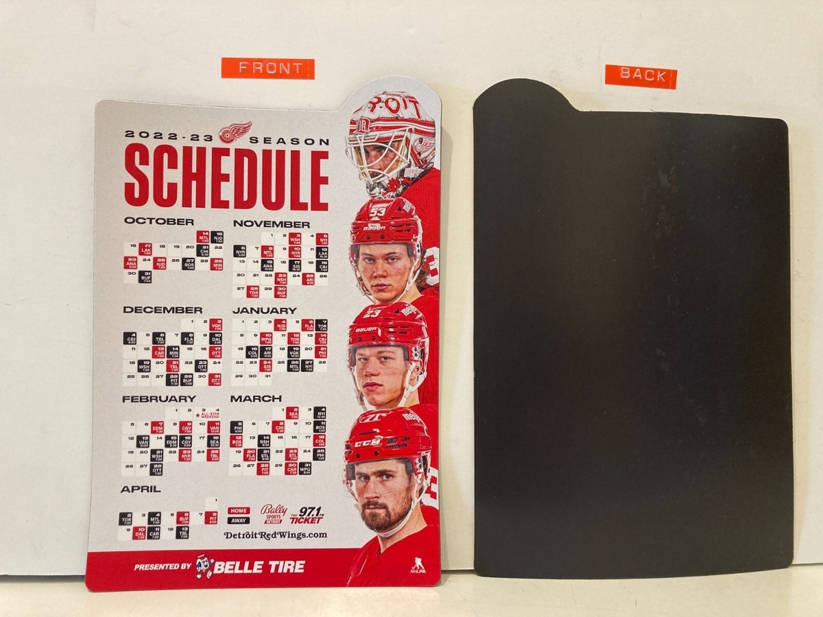 2022 DETROIT RED WINGS MAGNET SCHEDULE 6