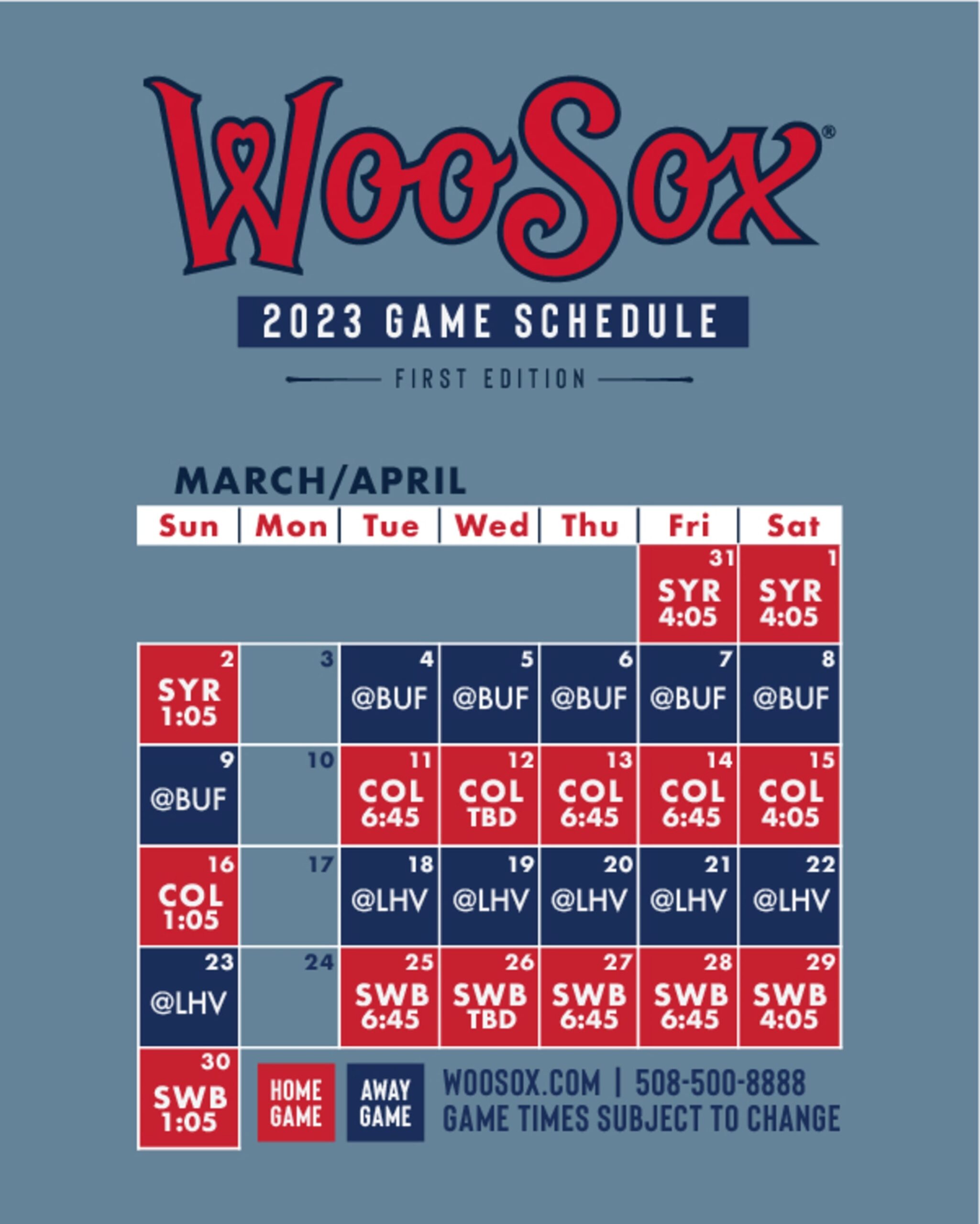 2023 Season Schedule Red Sox
