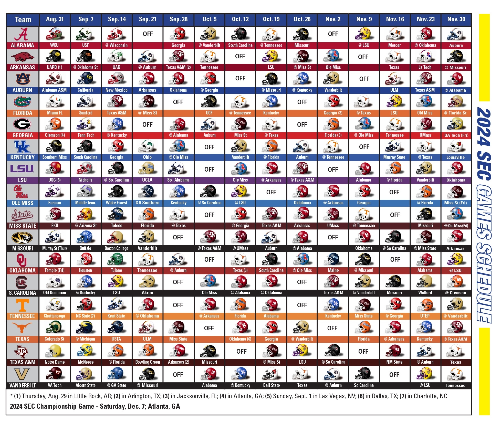 2024 High School And College Football Schedules About Town
