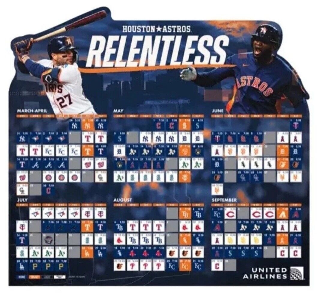 2024 Houston Astros Schedule Magnet SGA 03 28 2024 Jose Altuve Yordan lvarez EBay