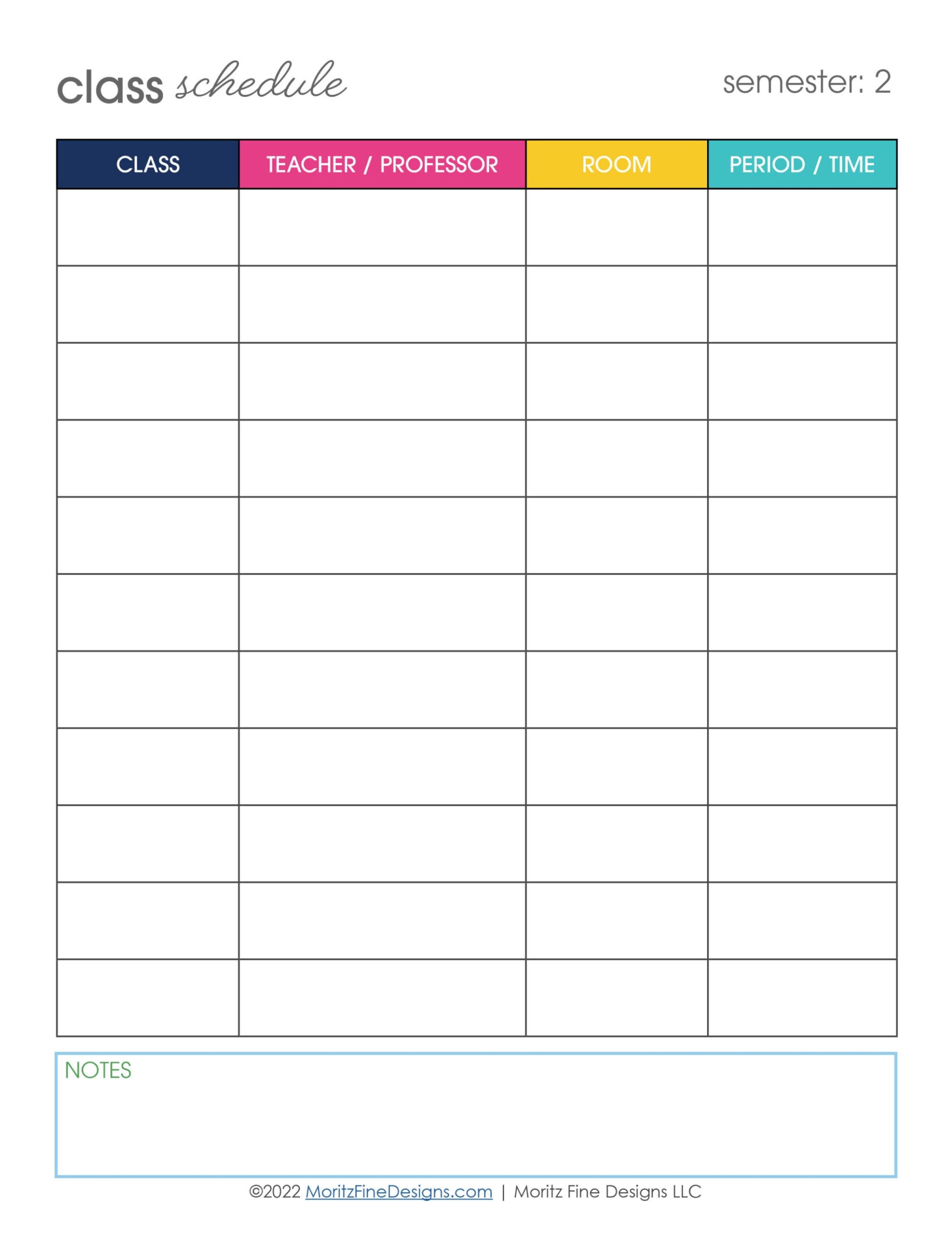 free printable student planner 2019