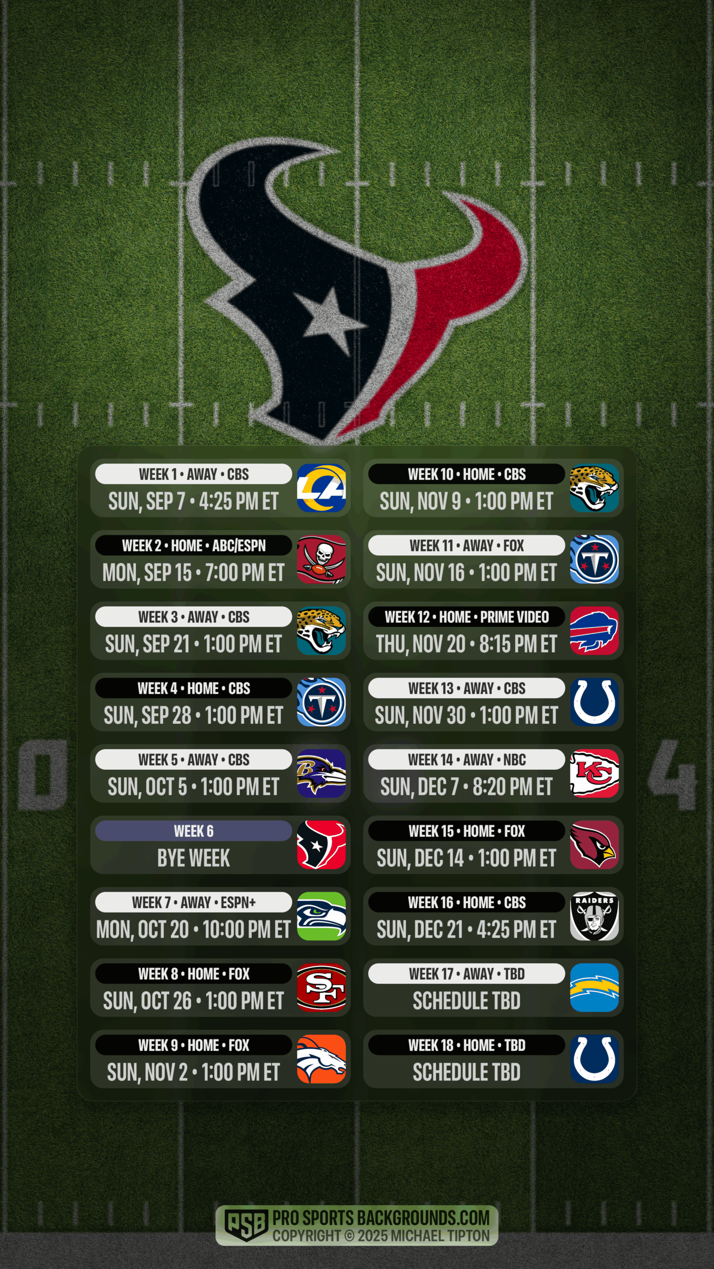 2025 Houston Texans Wallpapers Pro Sports Backgrounds