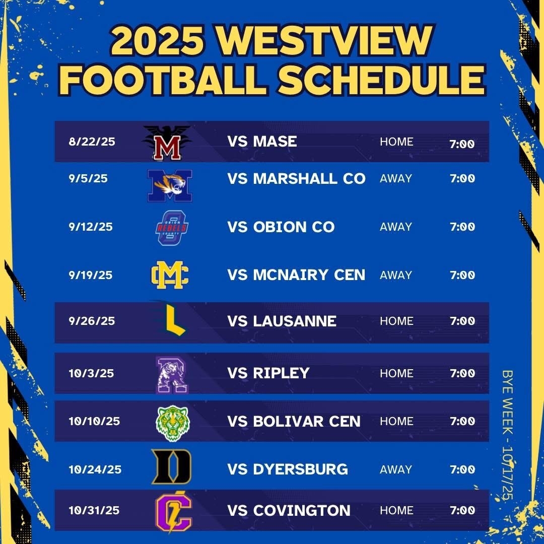 2025 Schedule Outlook Westview Football The Martin Post