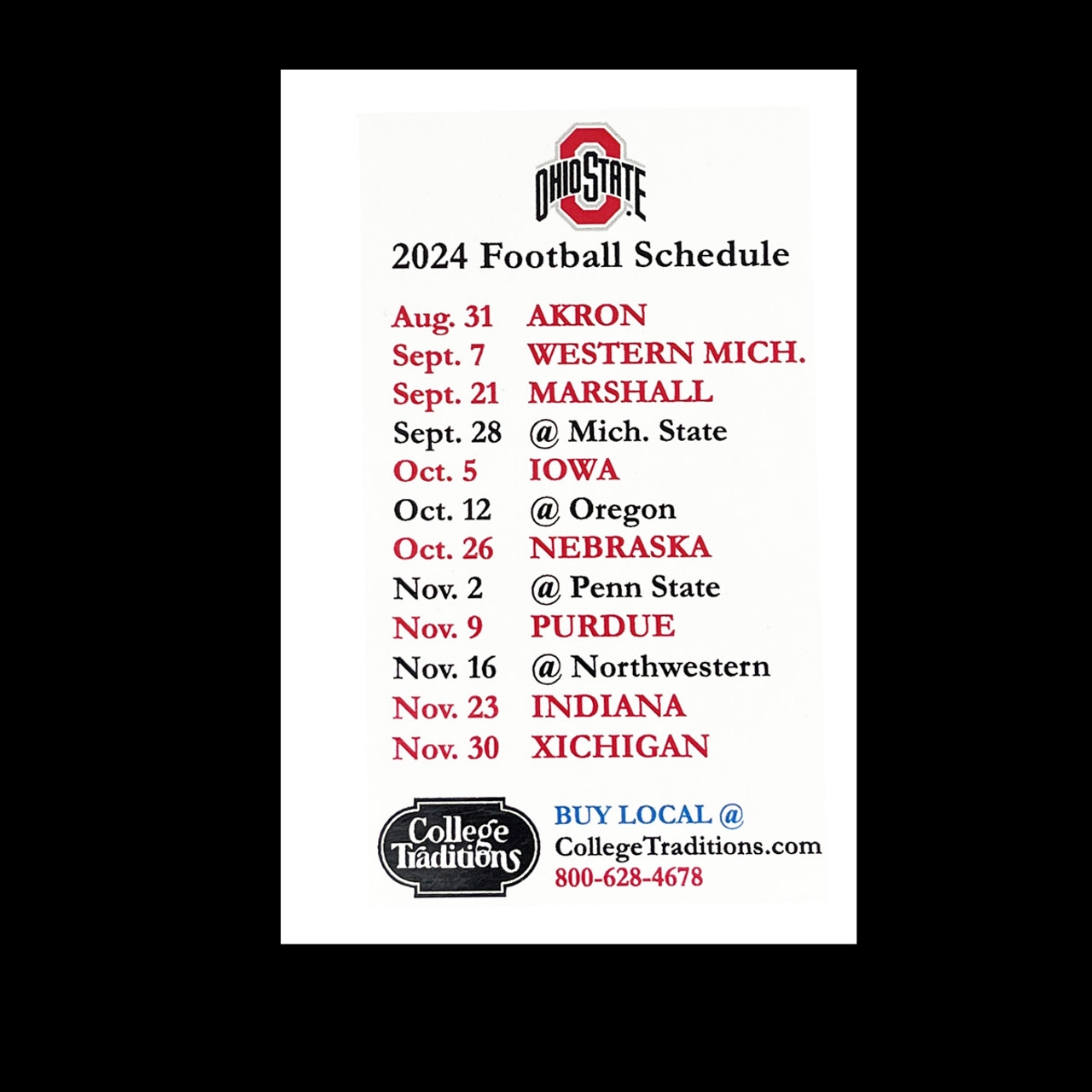 2025 Schedule R OhioStateFootball Worksheets Library