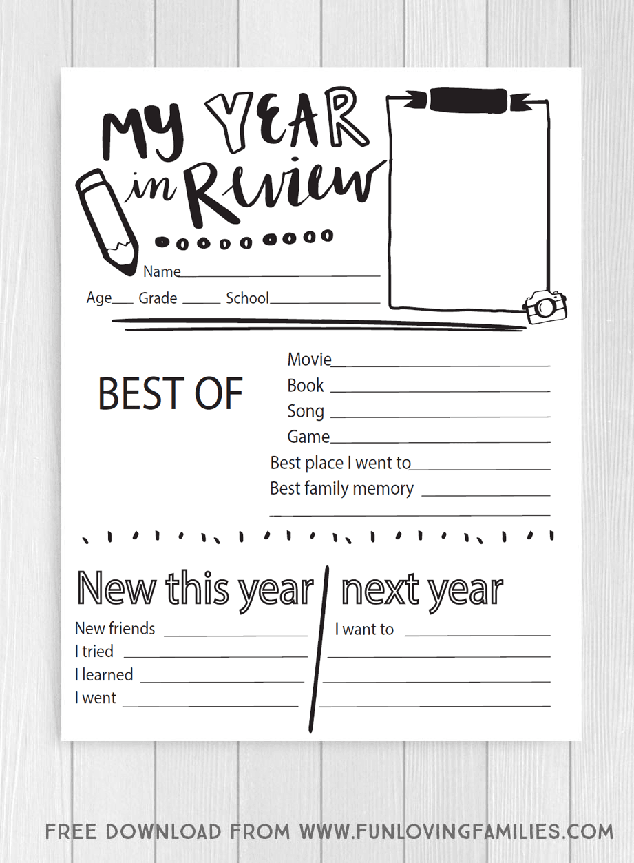 2017 year in review printable