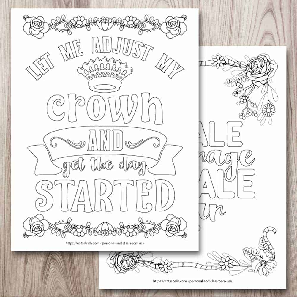free printable inspirational coloring sheets