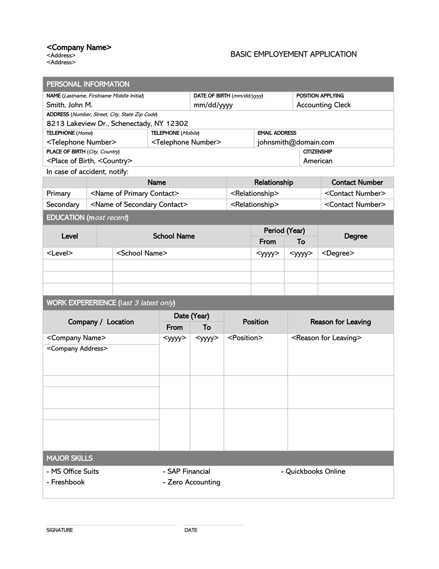22 Free Job Application Forms Templates Word PDF 22 Free Job Application Forms Templates Word PDF