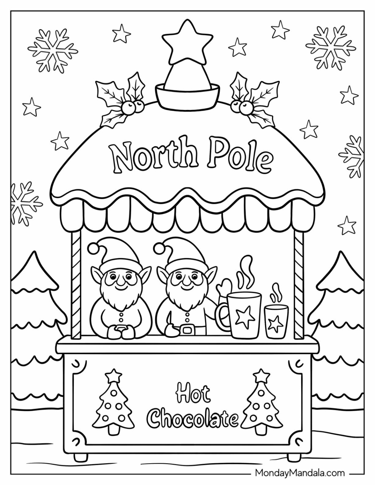 23 North Pole Coloring Pages Free PDF Printables 