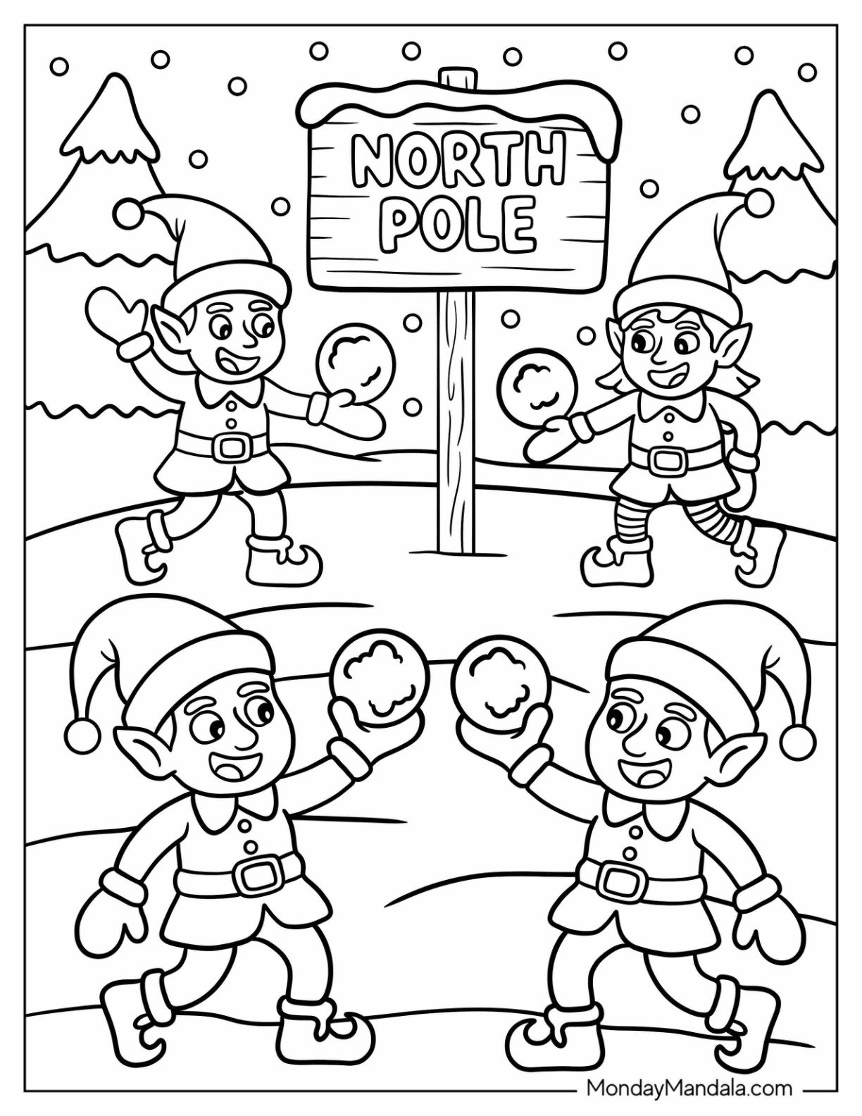 free printable north pole worksheets