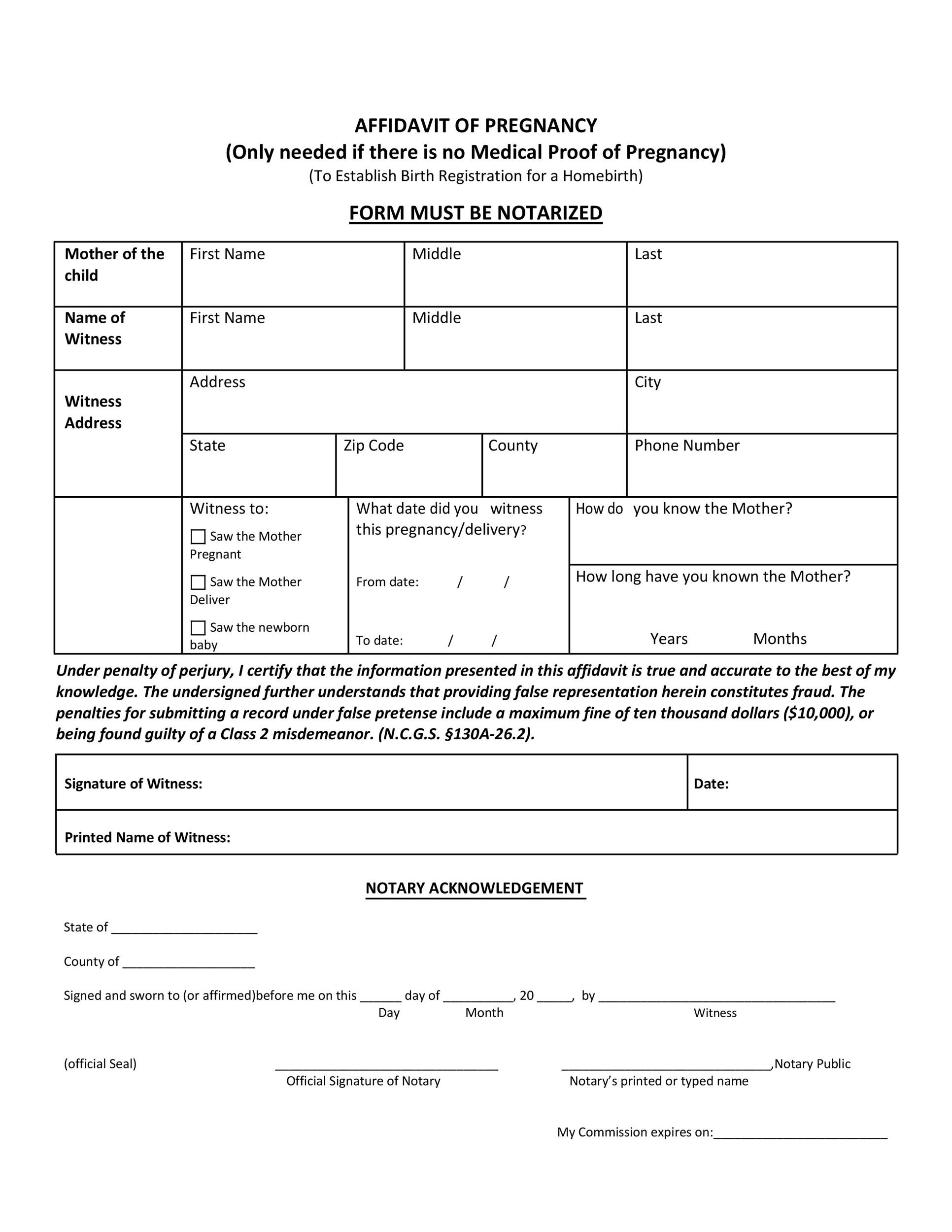 free printable fake pregnancy papers