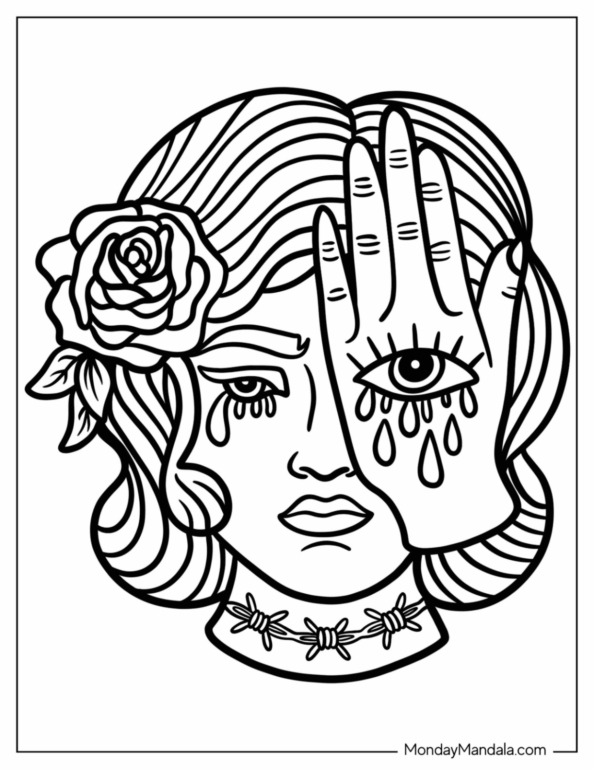 24 Tattoo Coloring Pages Free PDF Printables 