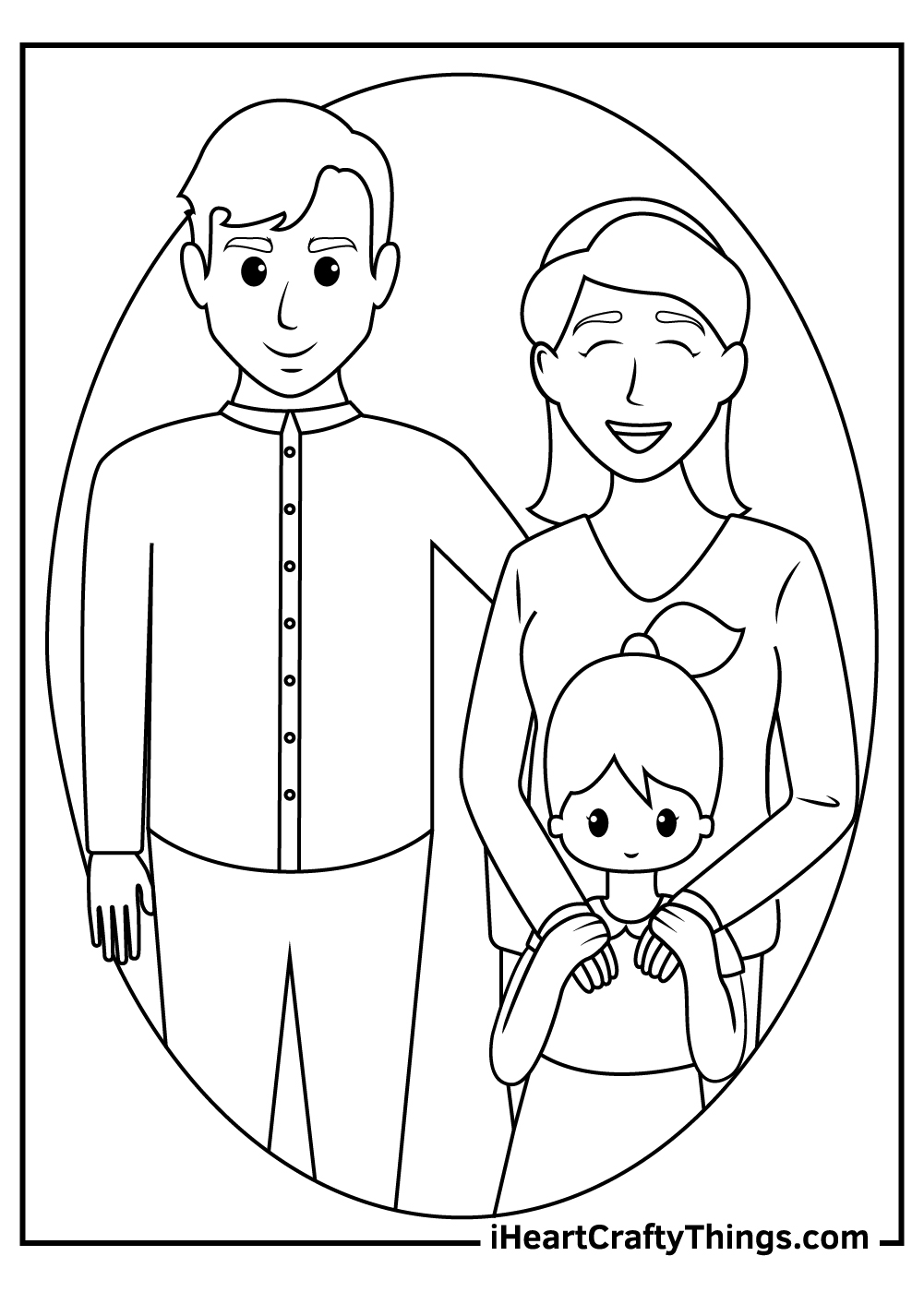 25 Easy Family Coloring Pages 100 Free PDF Printables 