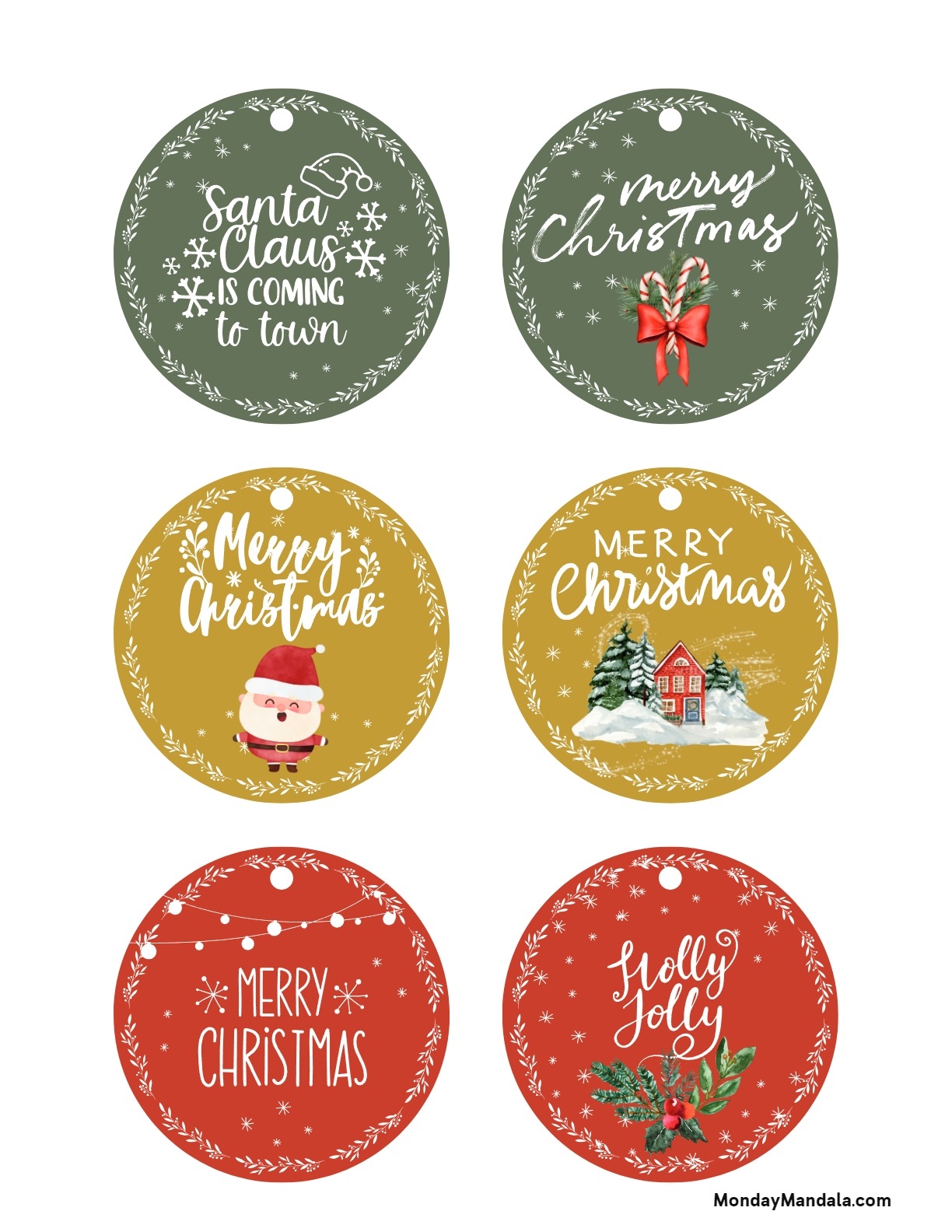 free printable santa gift tags