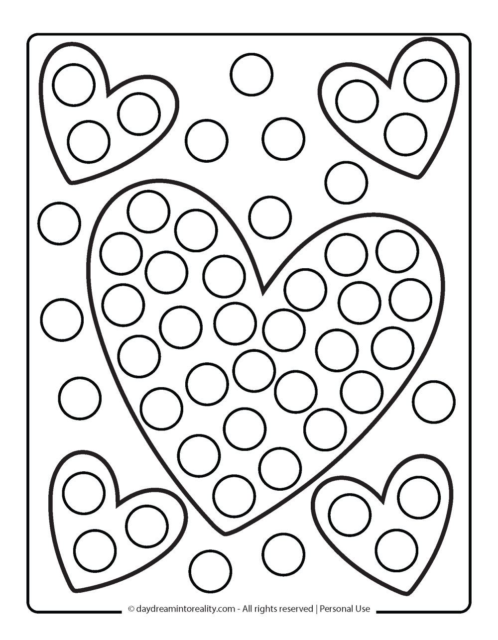 25 Free Valentine s Day Dot Marker PDF Pages Daydream Into Reality