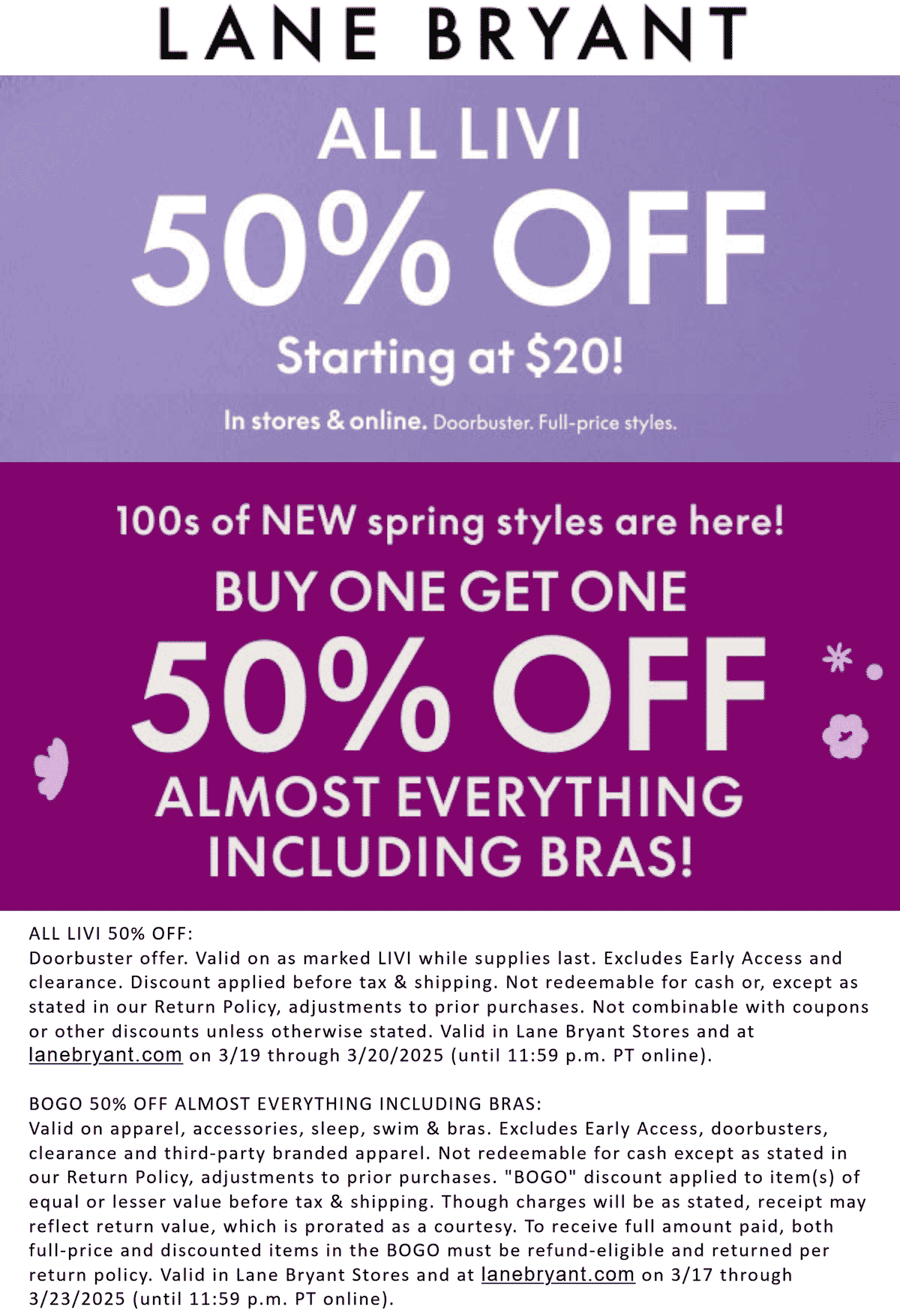  25 Off 75 U0026 More At Lane Bryant U0026 Cacique Or Online Via Promo Code DECGCLB Lane Bryant August 2025 Coupons Promo Codes U0026 Deals 