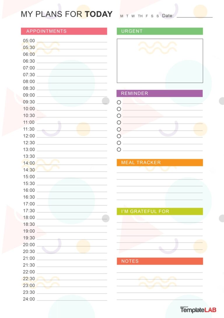 25 Printable Daily Planner Templates FREE In Word Excel PDF 