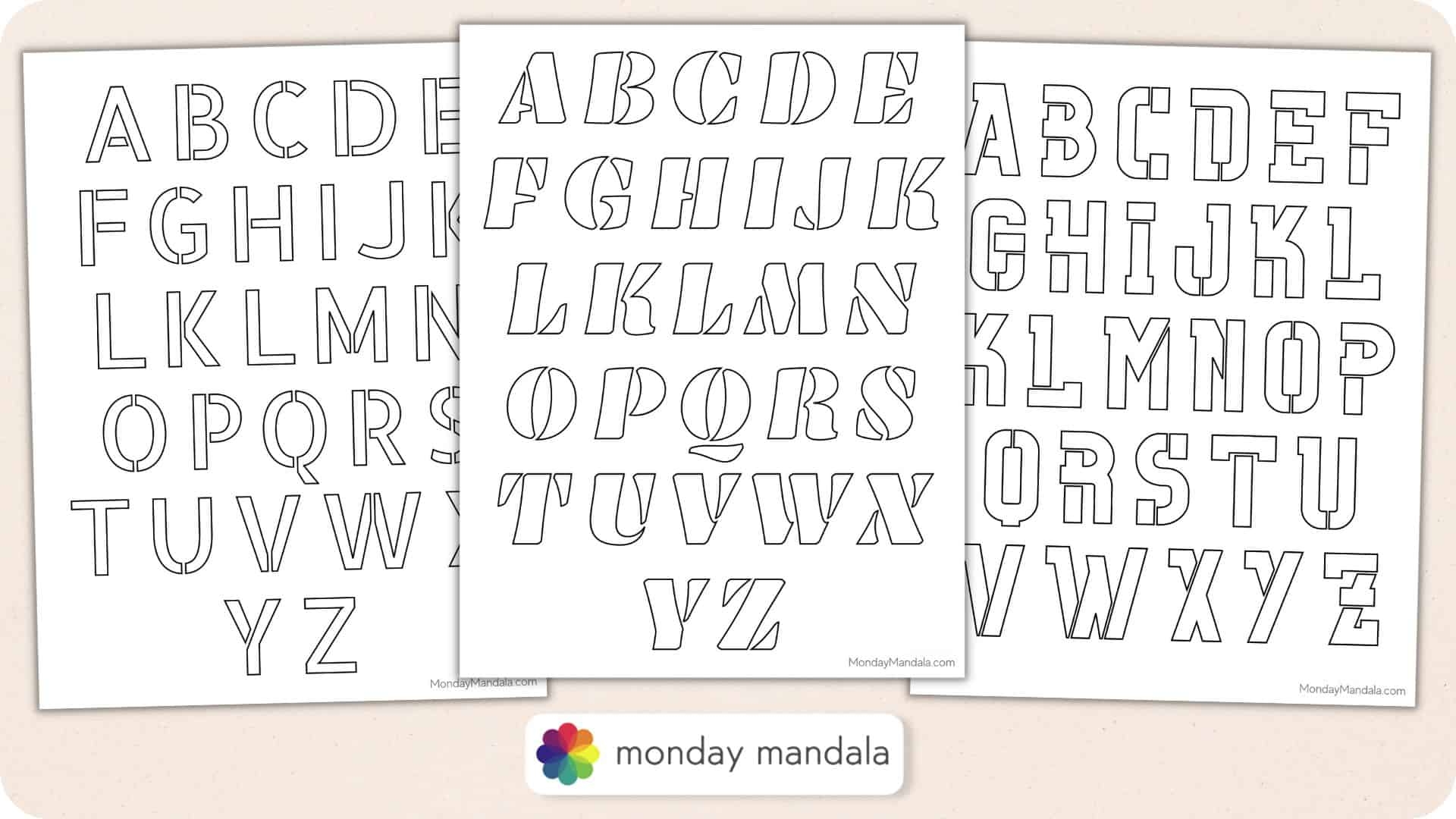 free printable 5 inch letter stencils