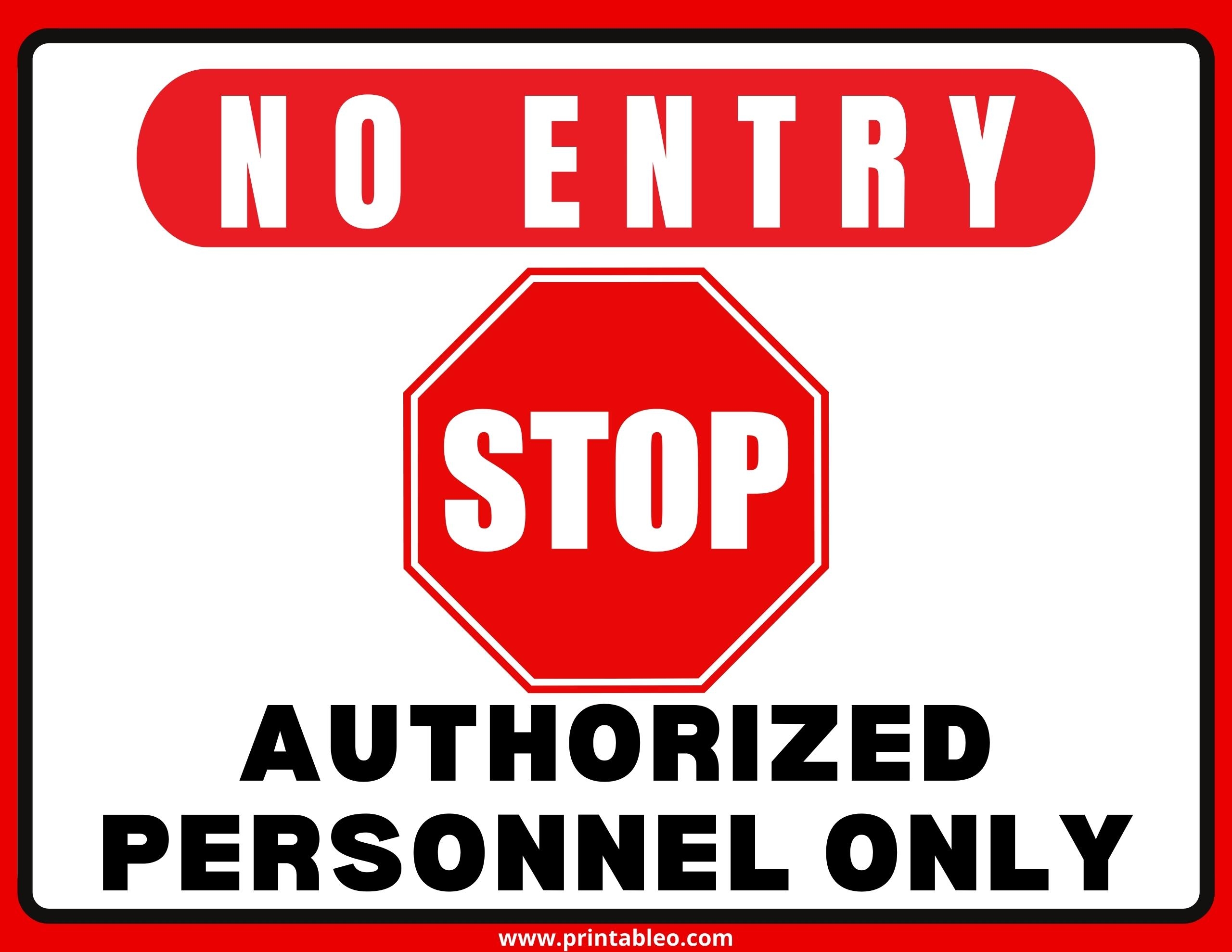 29 Authorized Person Only Sign Download Printable PDFs 29 Authorized Person Only Sign Download Printable PDFs