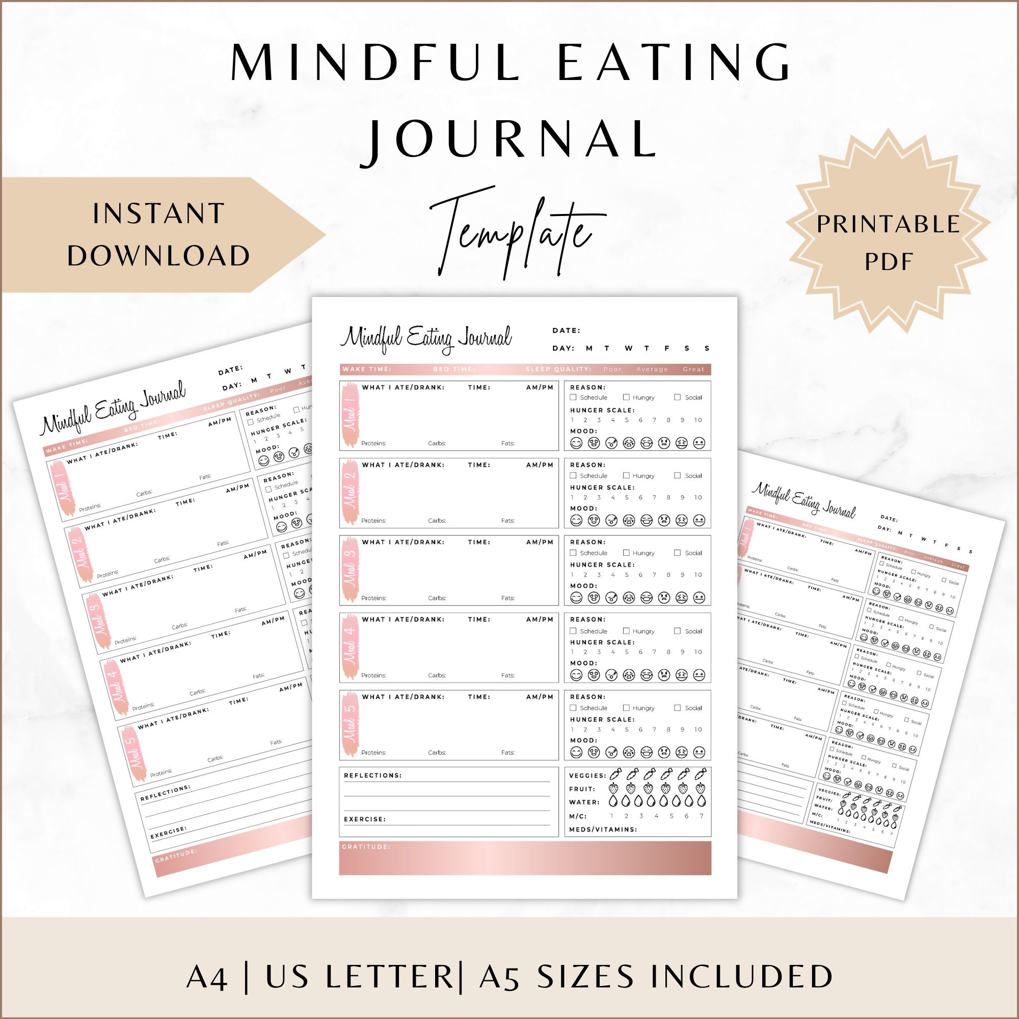 2b Mindset Tracker Printable Etsy