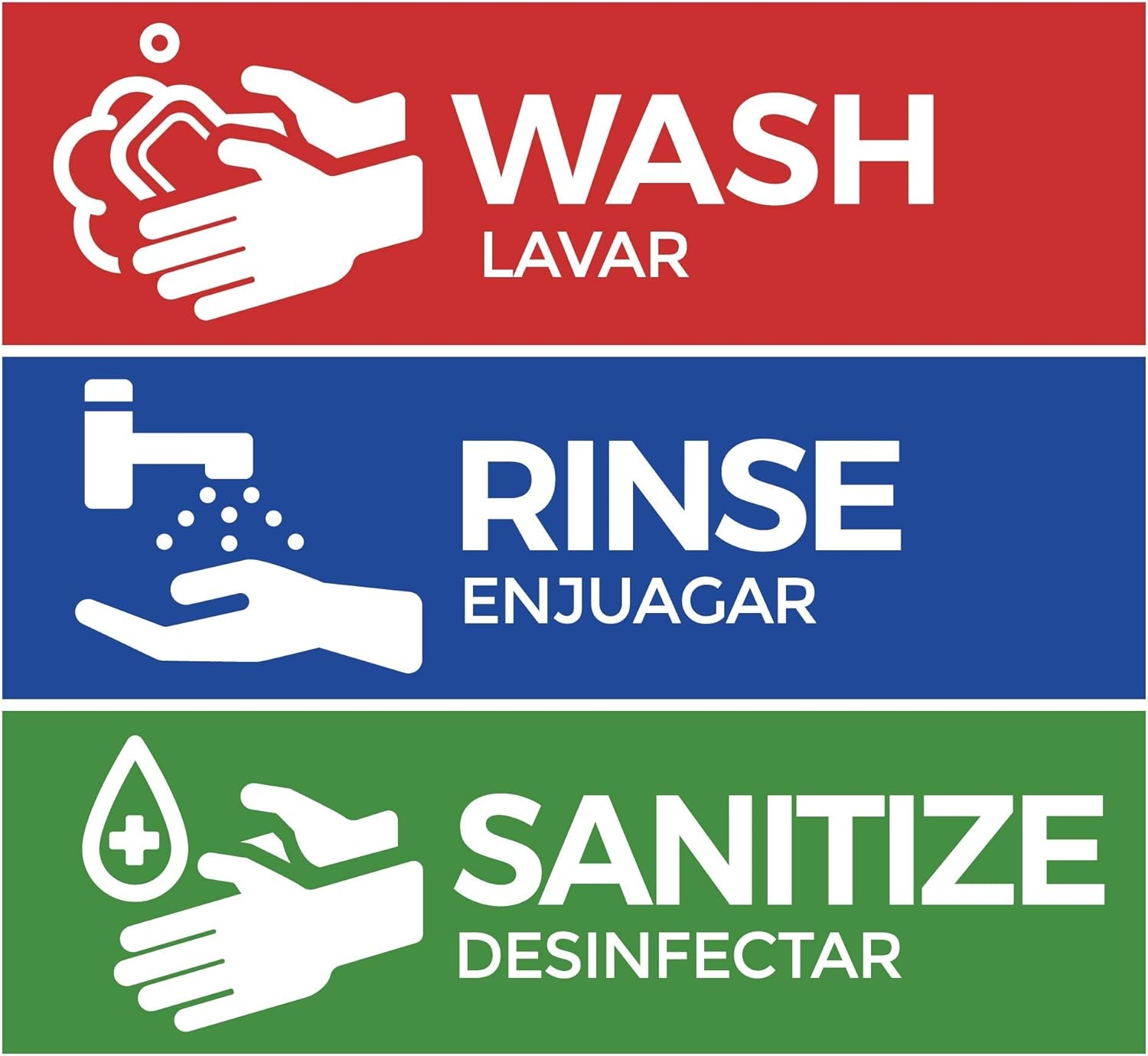 3 Compartment Sink Labels 2 75 X 9 Perfect Indonesia Ubuy
