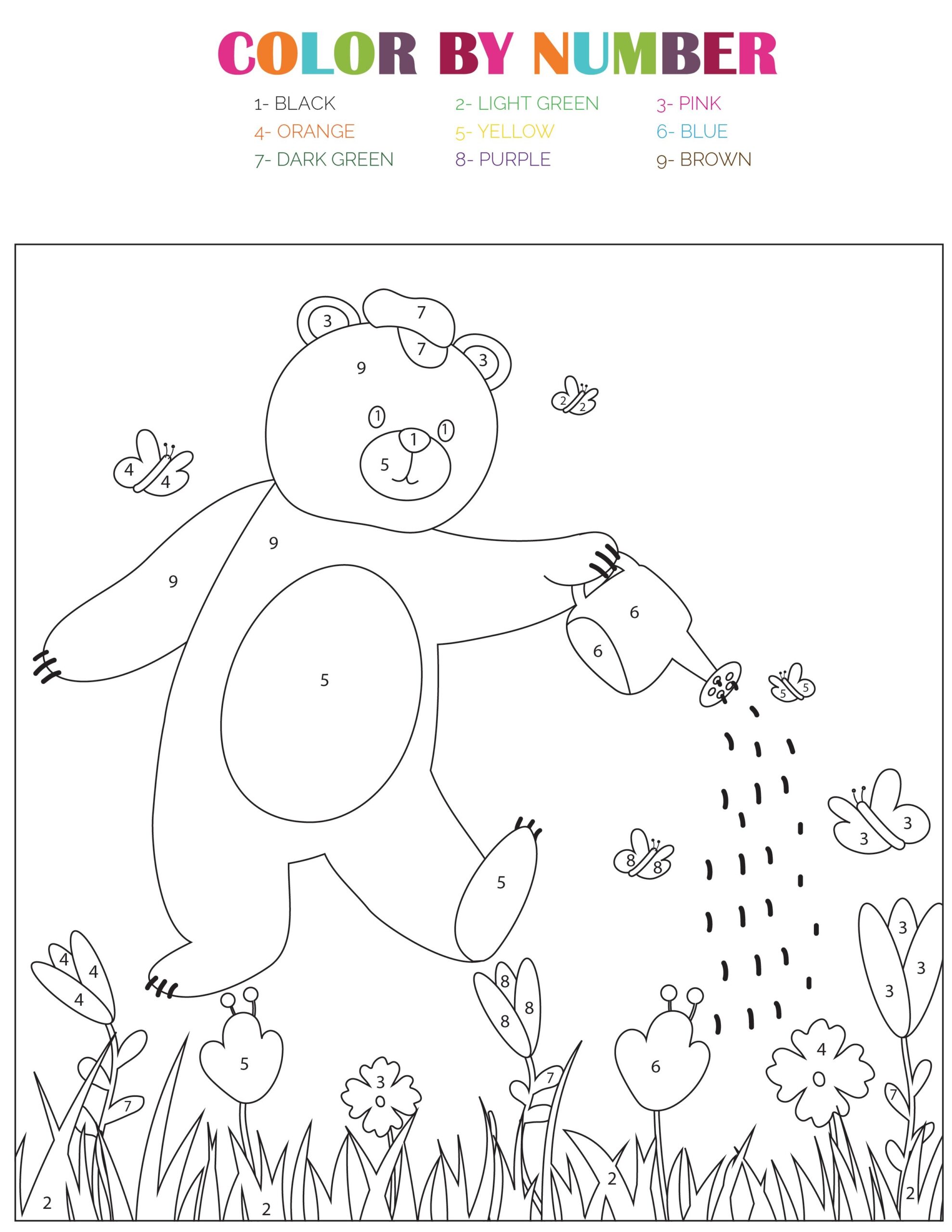 3 Free Spring Color By Number Printables Freebie Finding Mom Worksheets Library