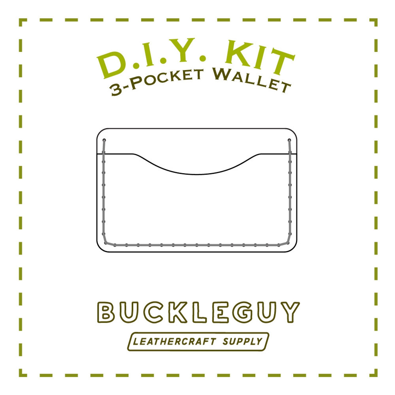 3 Pocket Wallet Leather Pattern PDF Template Buckleguy