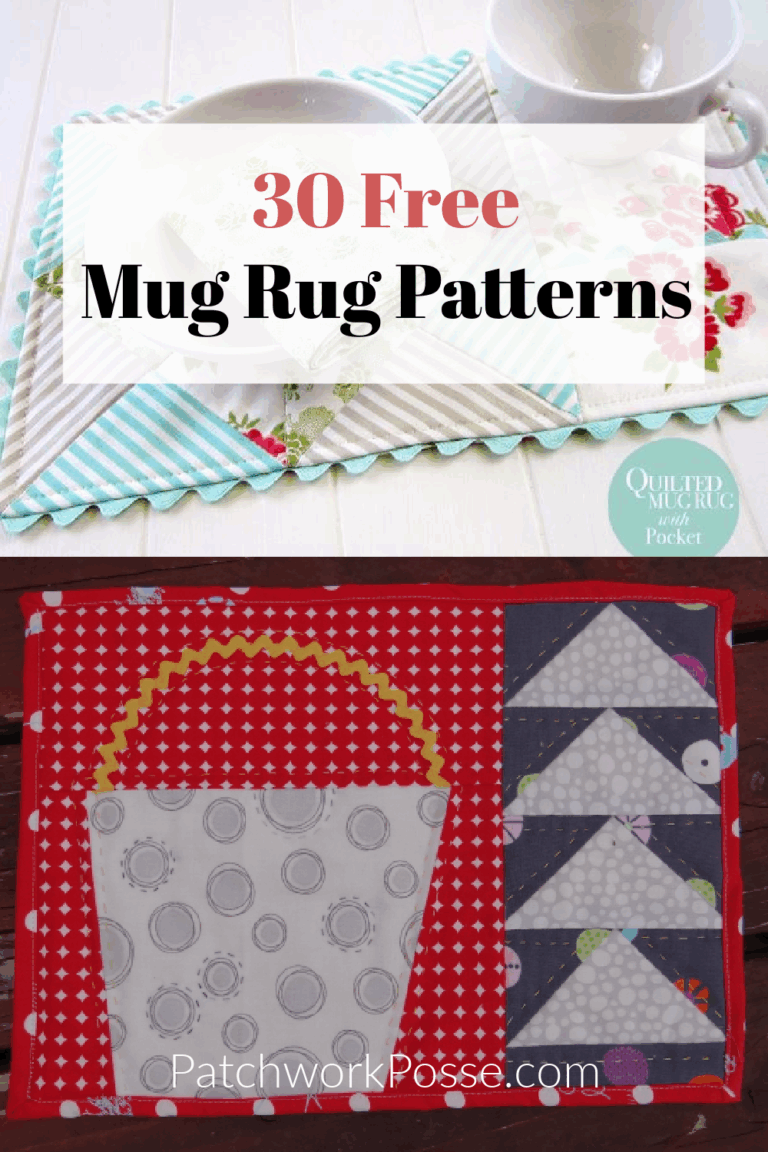 30 Cute And Easy Free Mug Rug Patterns Patchwork Posse