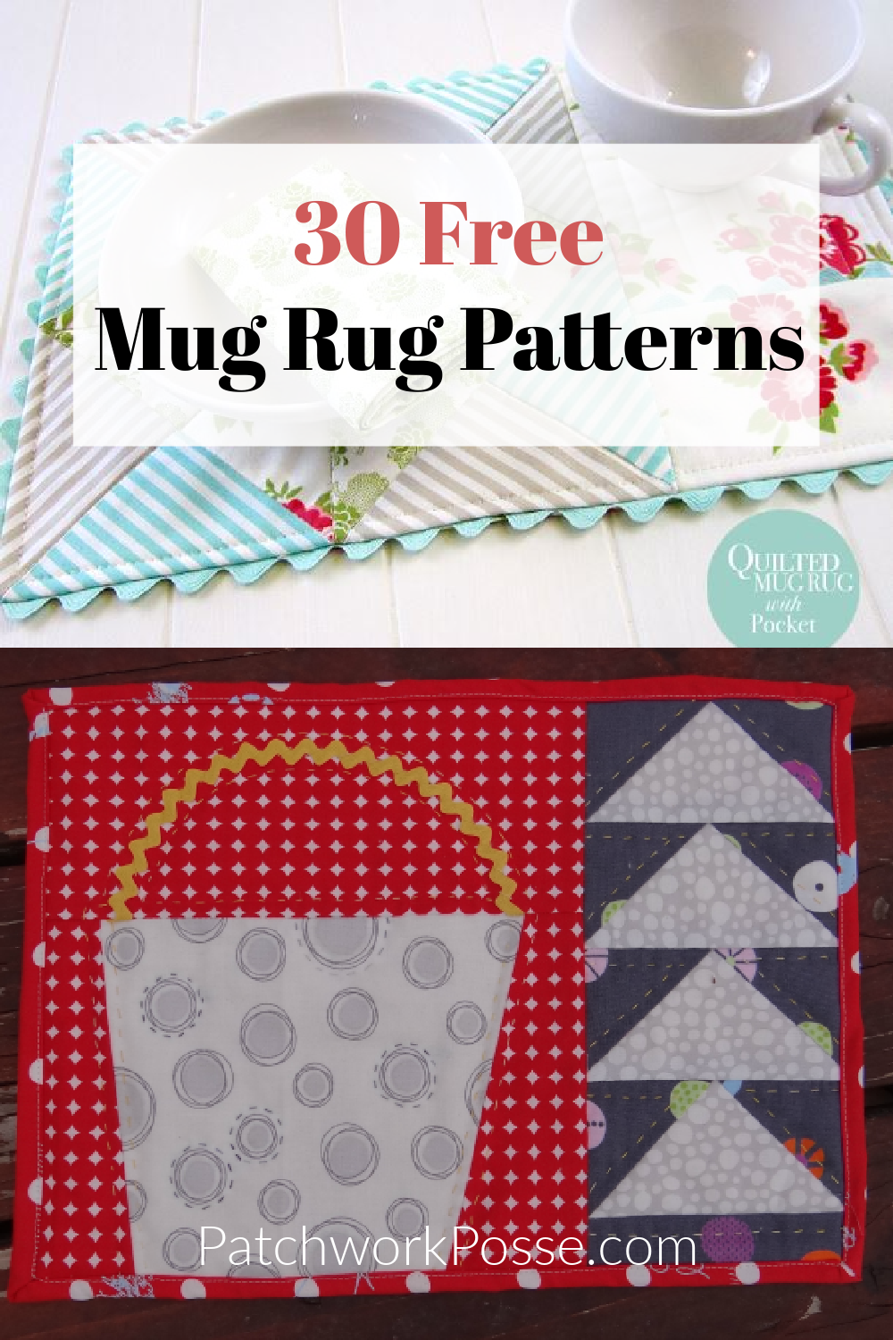 30 Cute And Easy Free Mug Rug Patterns Patchwork Posse