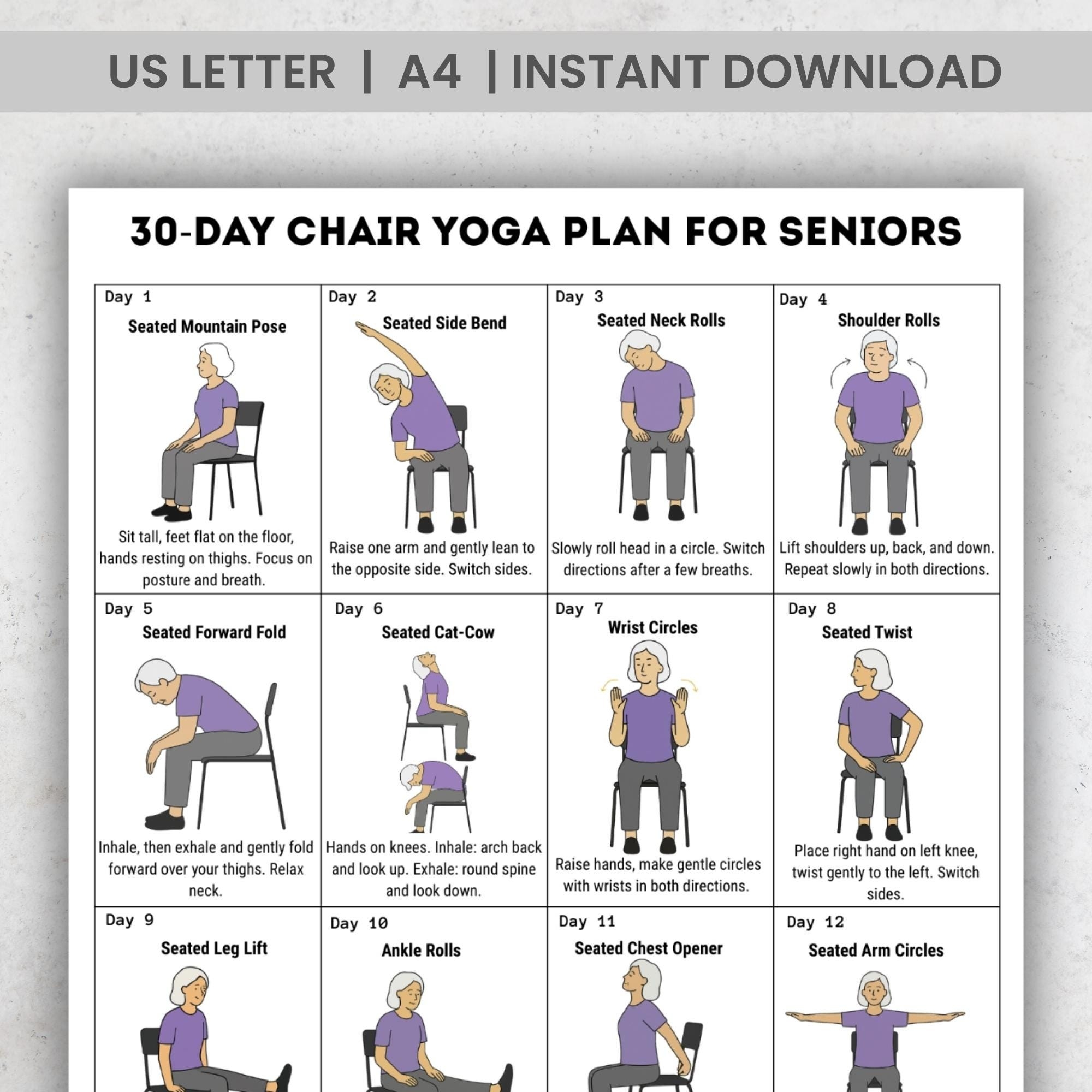 printable chair yoga poses printable chair yoga poses