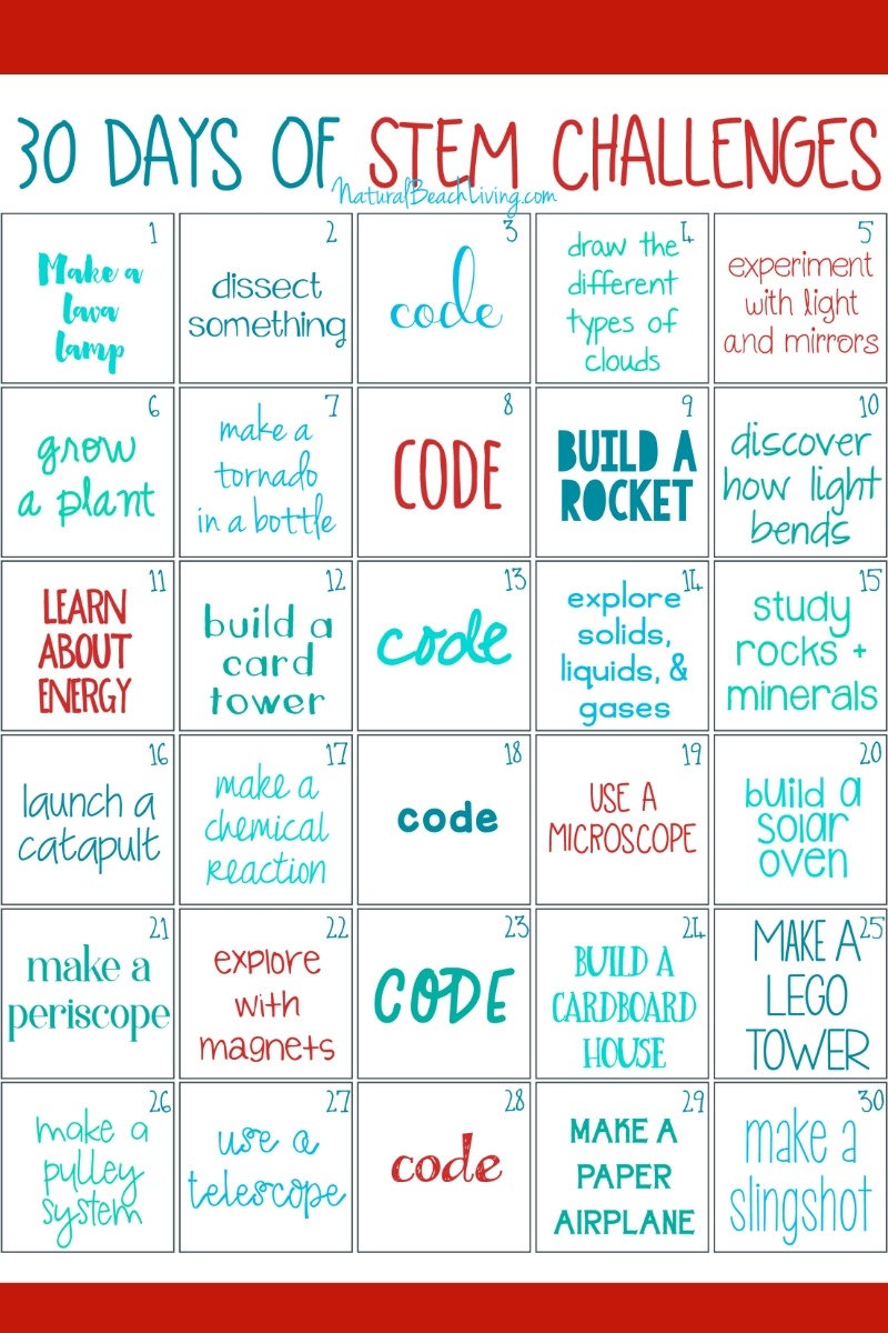 free stem printable card challenges for kids