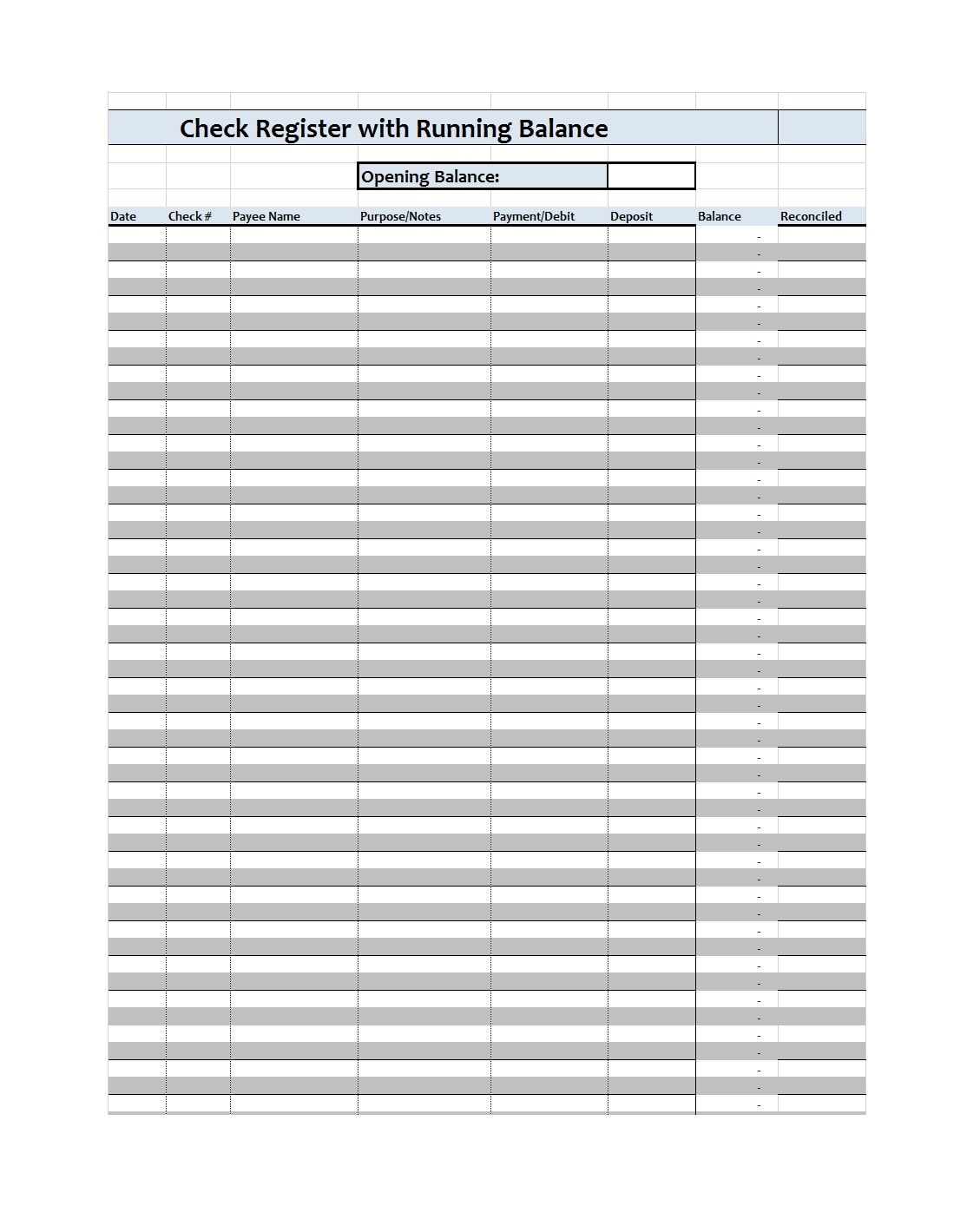 printable checkbook register pdf