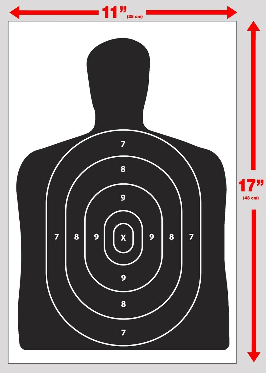30 Silhouette Hand Gun U0026 Rifle Paper Shooting Targets Paper 11X17 